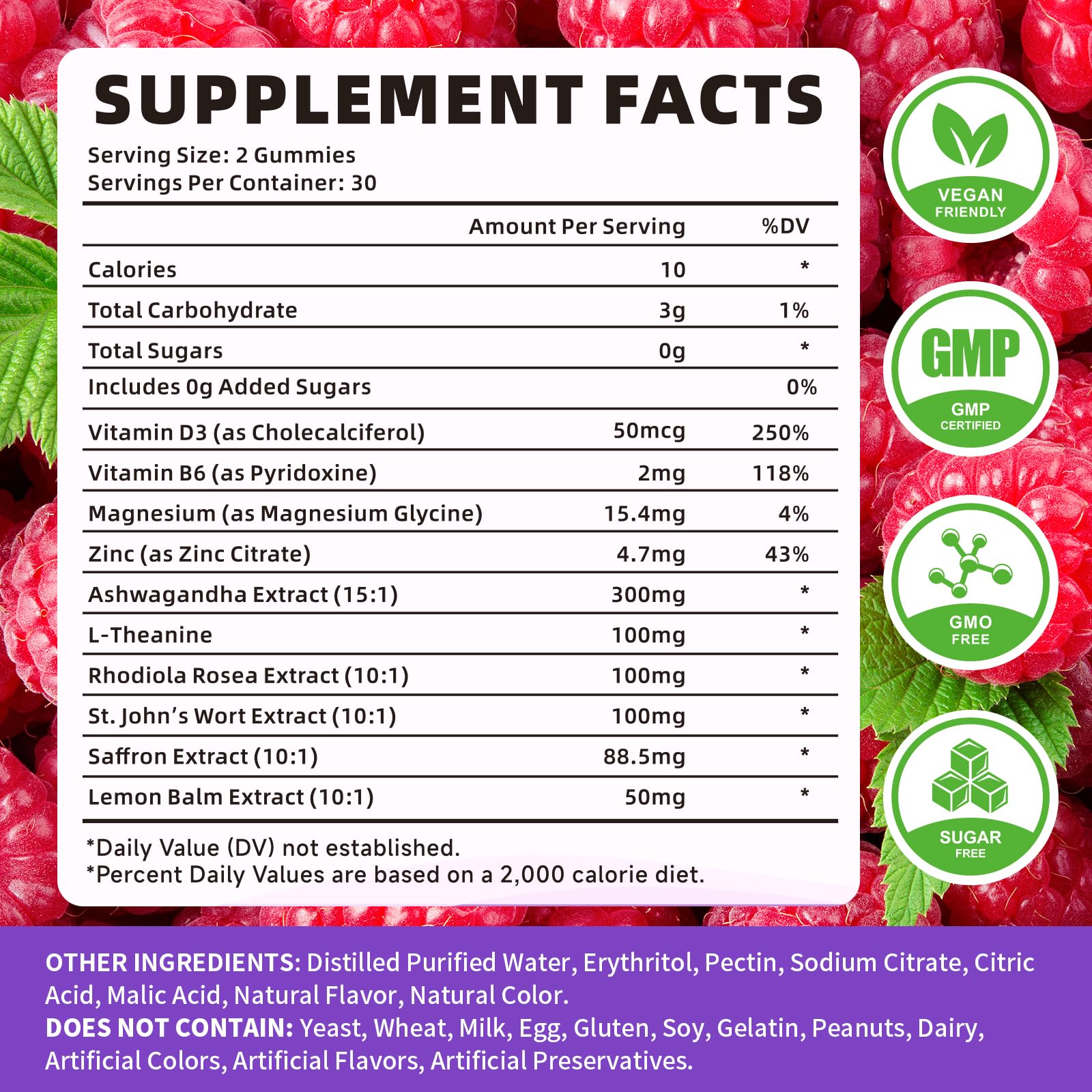 YXSW Saffron Gummies, Saffron Supplements for Kids & Adults with Ashwagandha, L-Theanine, Lemon Balm, Vitamin D3, B6, Magnesium & Zinc - Support Focus, Relaxation, Raspberry Flavor, 120 Count YXSW buy supplements canada