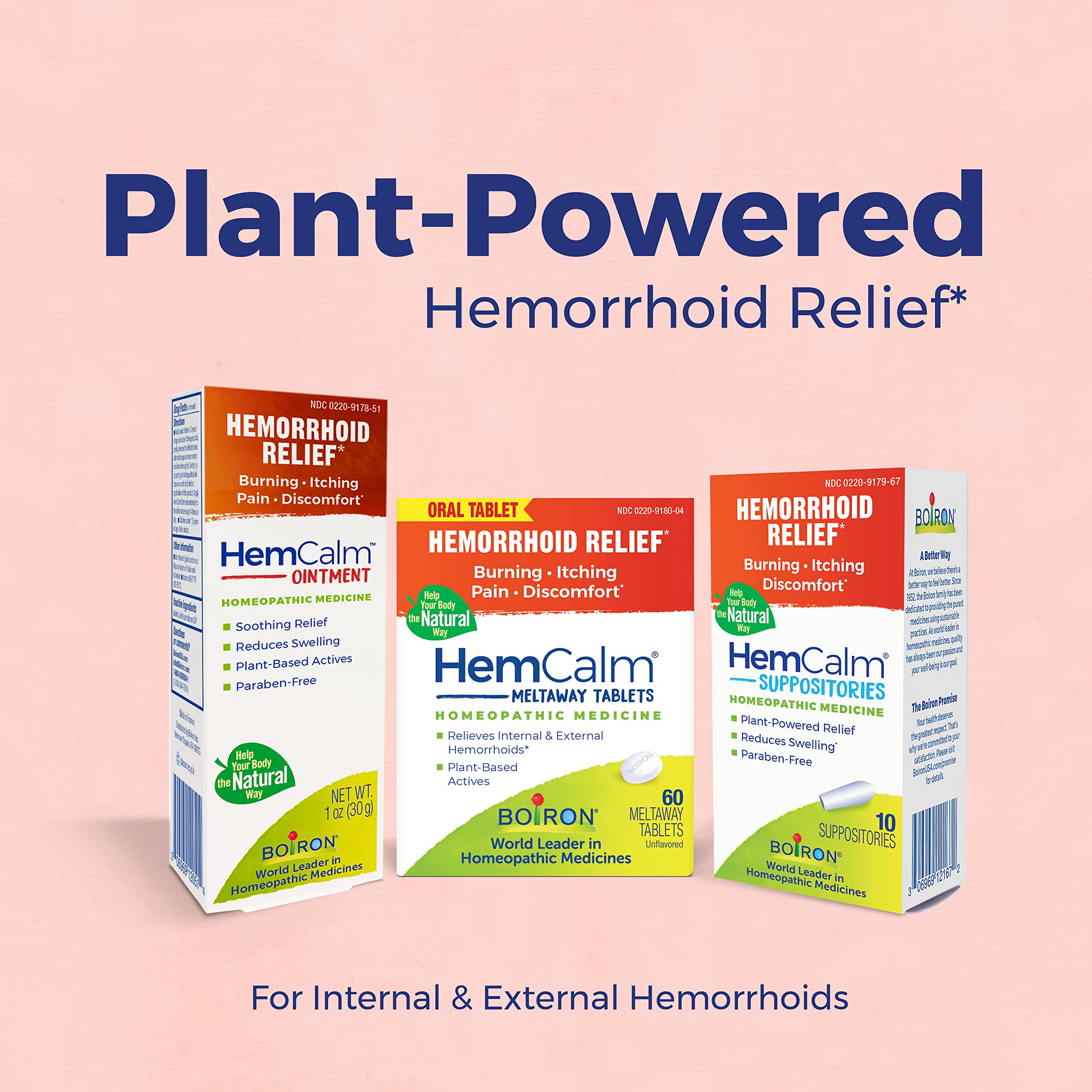 Boiron HemCalm Suppositories for Hemorrhoid Relief of Pain, Itching, Swelling or Discomfort - 10 Count (Pack of 2) Boiron buy supplements canada