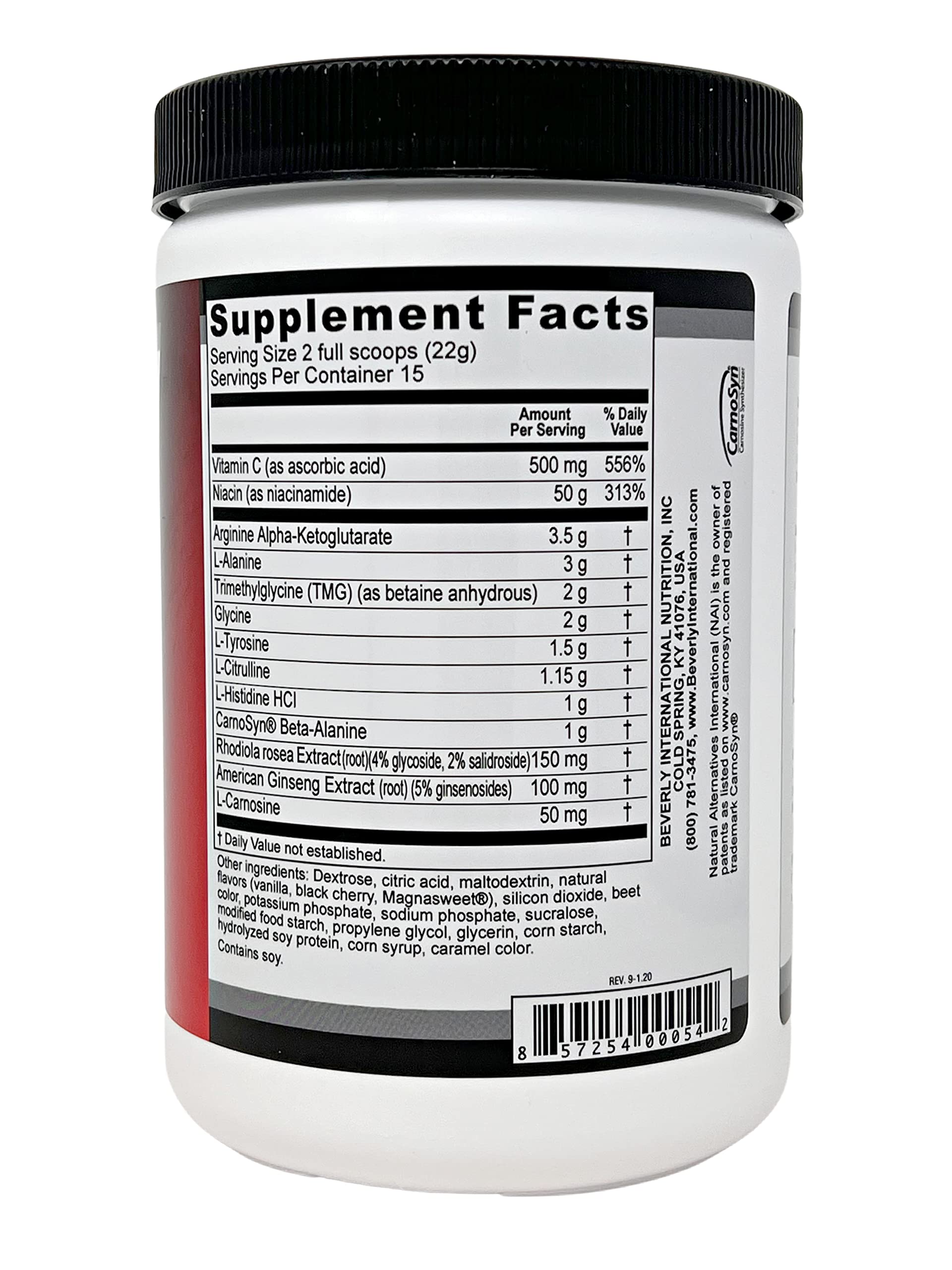Beverly International Up-Lift Stimulant Free 330 grams. Workout Energy Drink Mix w/Nitric Beverly International buy supplements canada