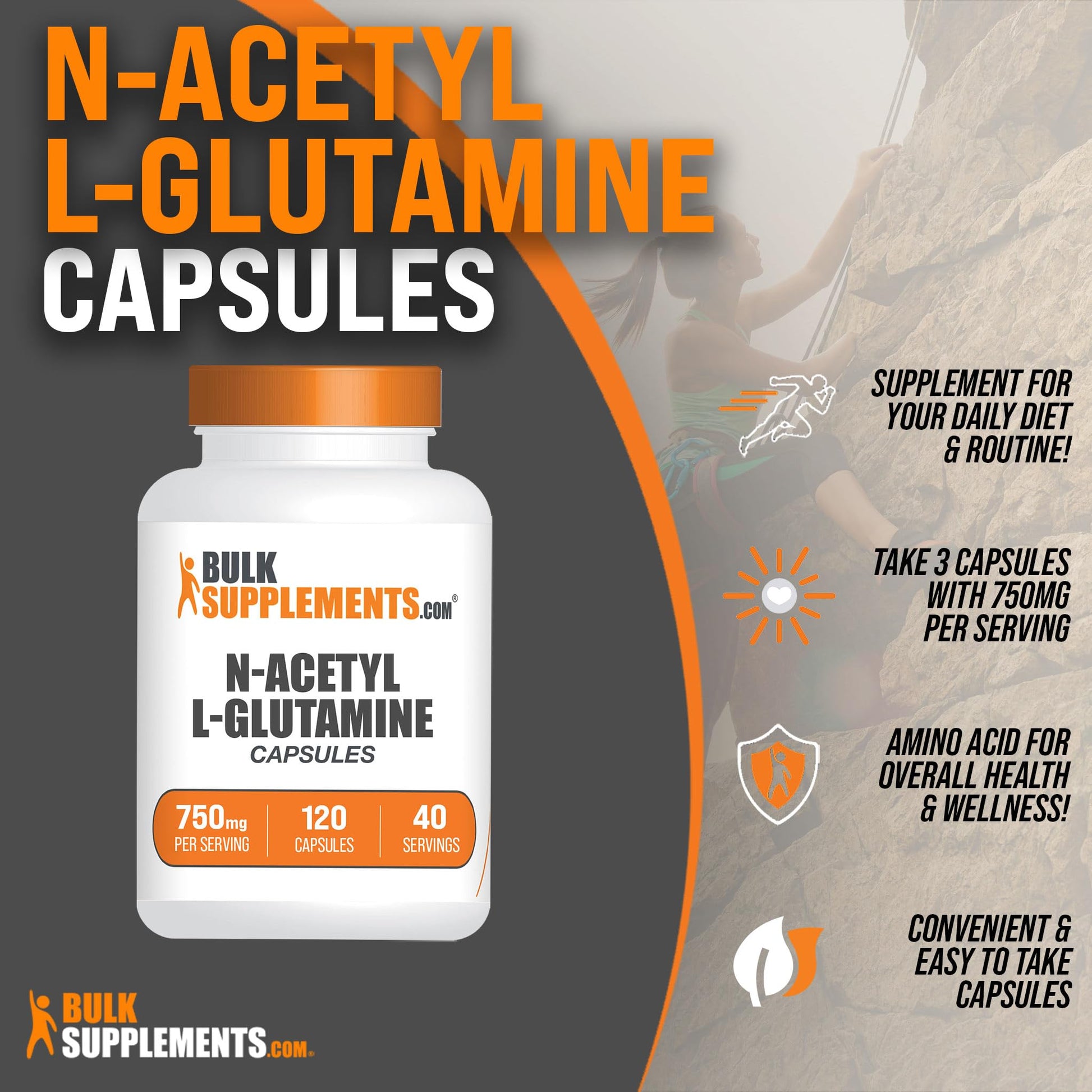 BULKSUPPLEMENTS.COM N-Acetyl L-Glutamine Capsules - Glutamine Supplement BULKSUPPLEMENTS.COM buy supplements canada