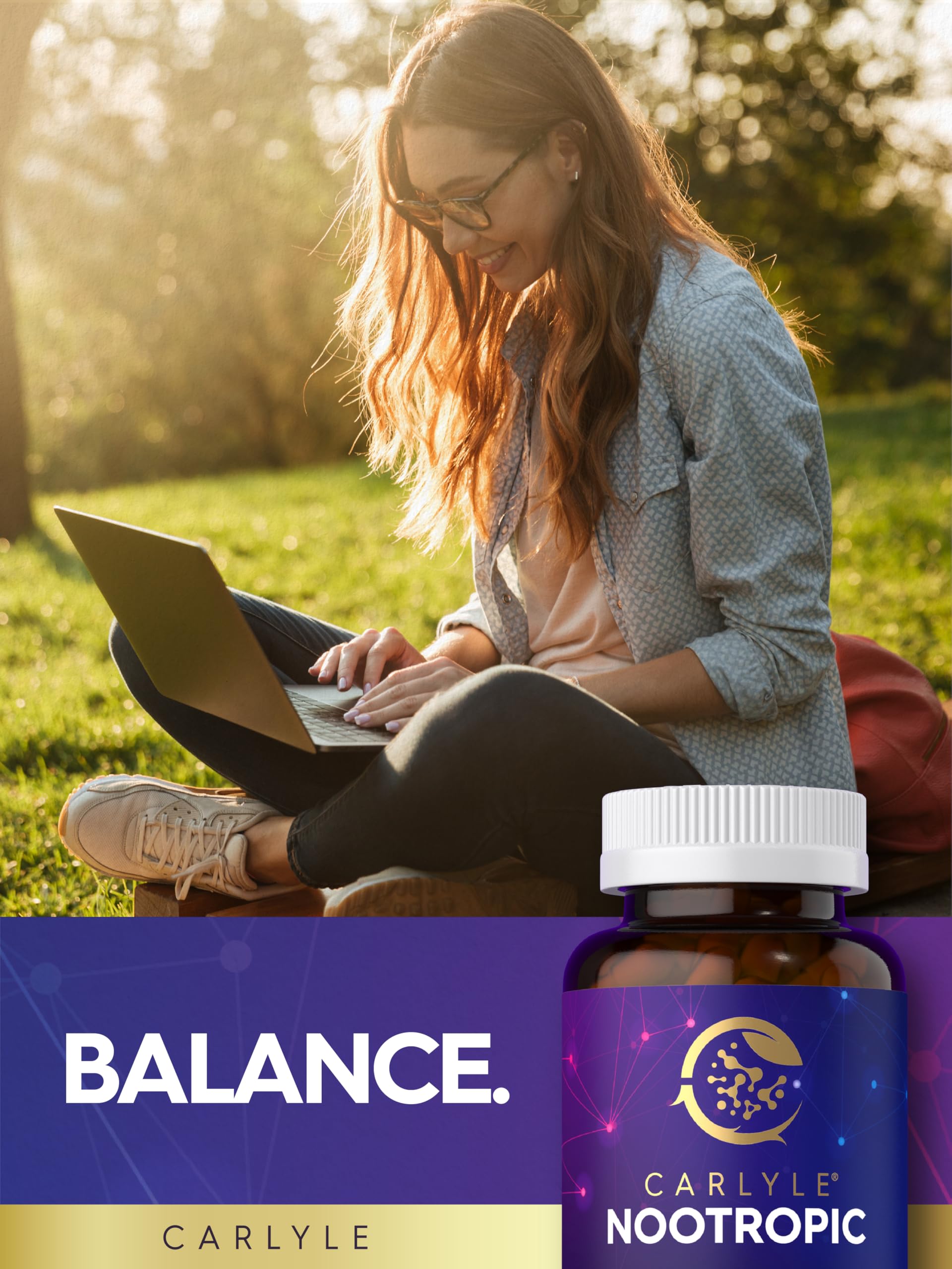 Carlyle Brain Nootropic Supplement | 90 Capsules | with Caffeine, B12, and Guarana Extract | Non-GMO & Gluten Free Carlyle buy supplements canada