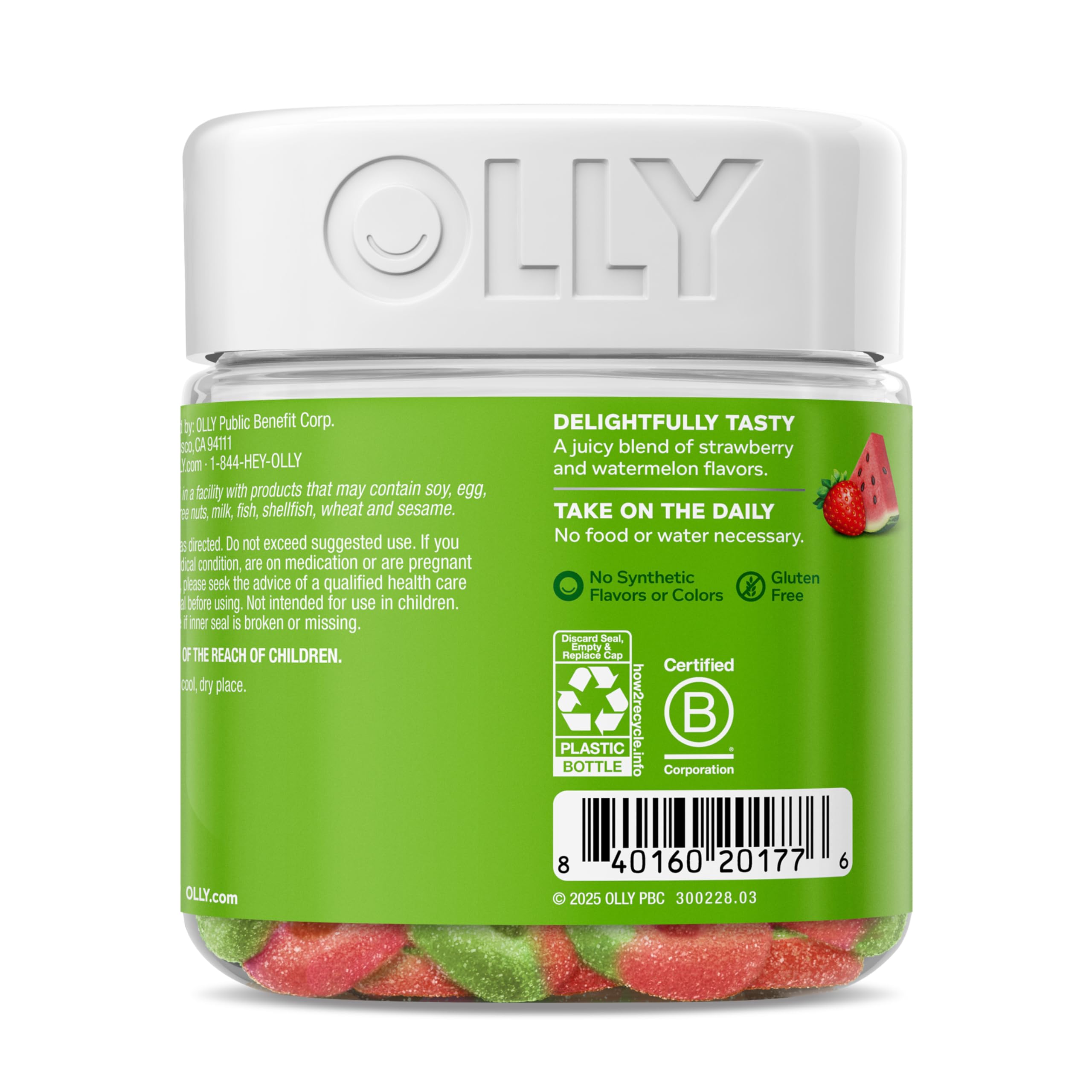 OLLY Fiber Gummy Rings, 5g Prebiotic Fiber, FOS (Fructo-oligosaccharides), Digestive Support, Berry Melon 50ct OLLY buy supplements canada