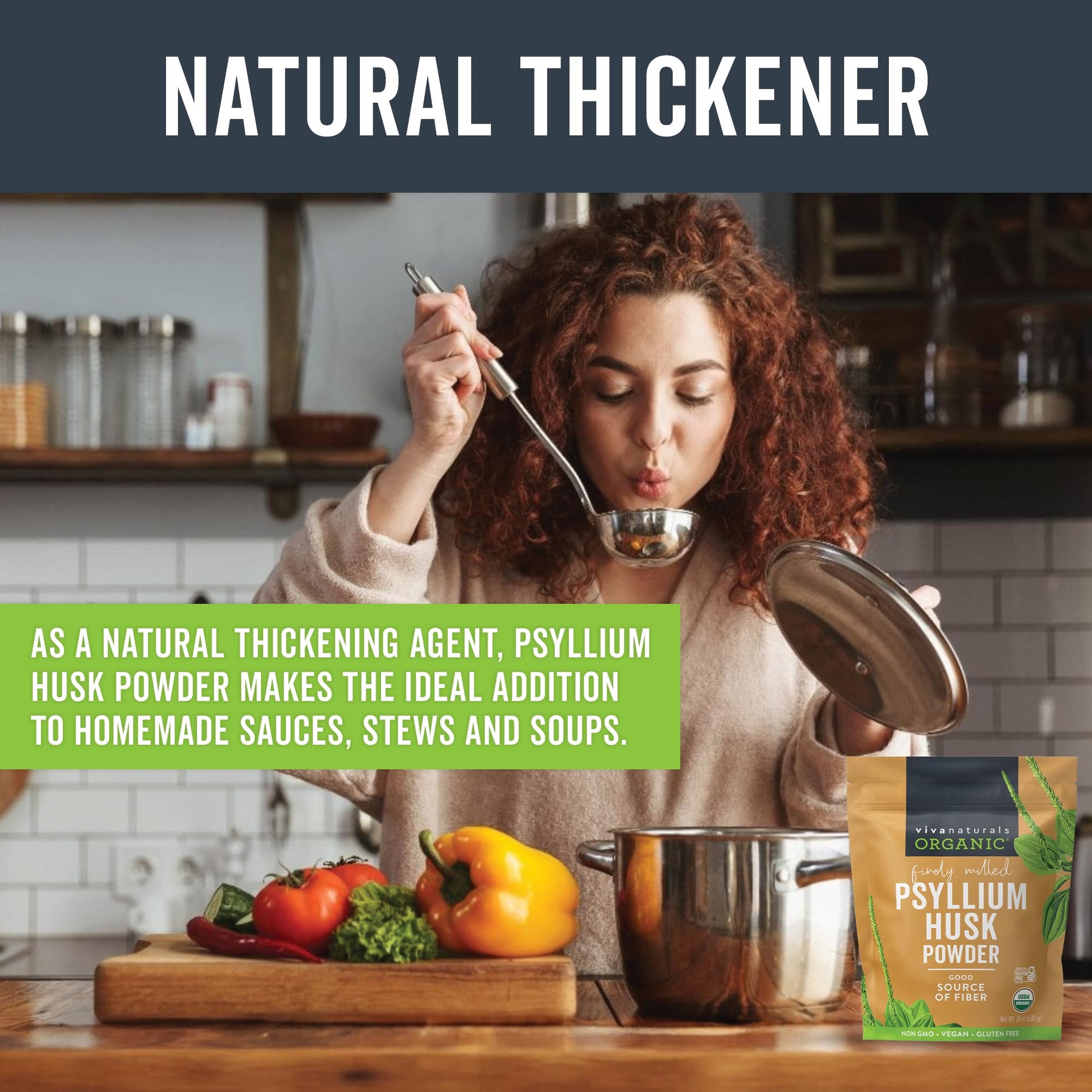 Viva Naturals Organic Psyllium Husk Powder, 24 oz – Finely Ground, Unflavored, Vegan, Keto, Paleo, Non-GMO Plant-Based Superfood, Good Source of Fiber for Gluten-Free Baking, Juices & Smoothies Viva Naturals buy supplements canada