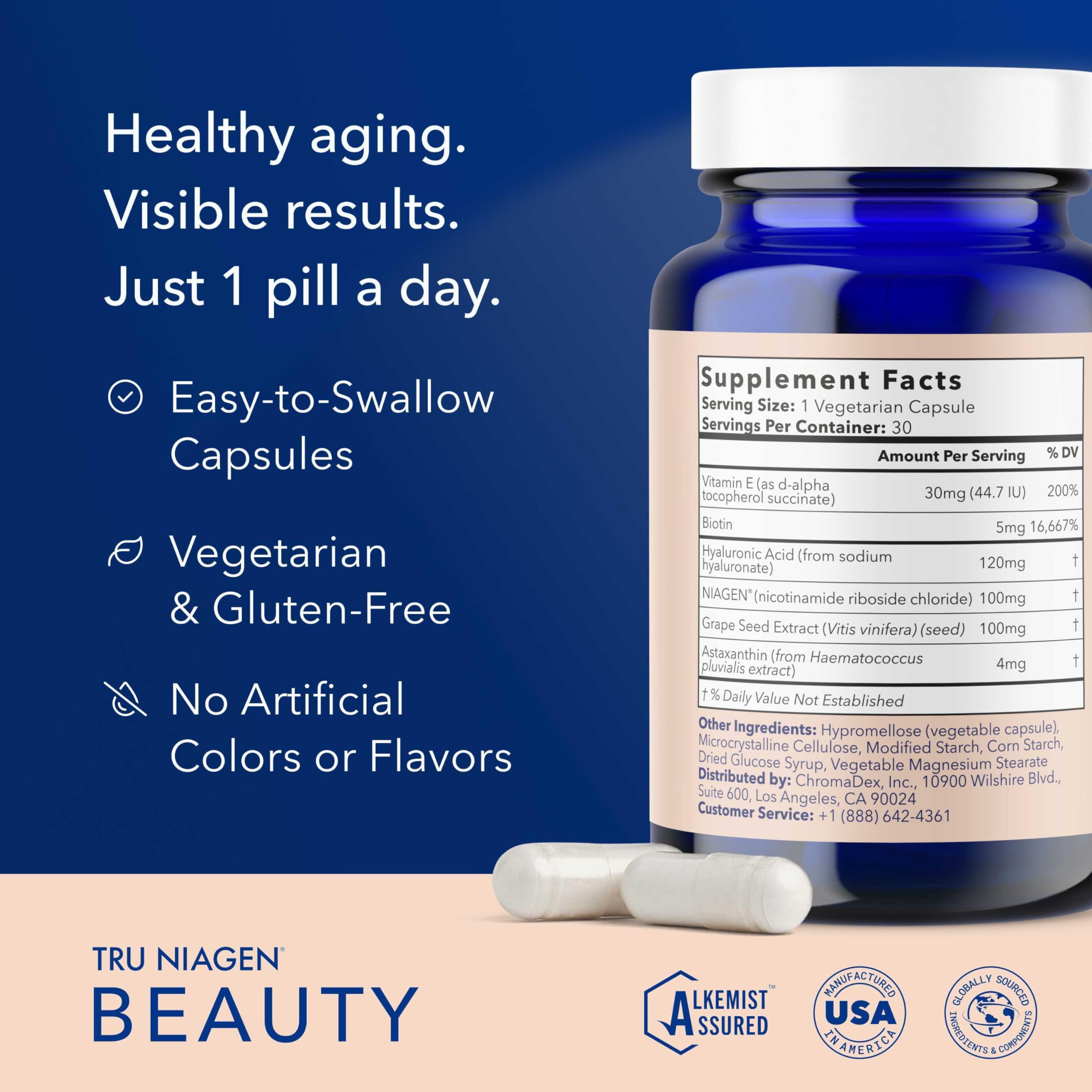 TRU NIAGEN 1,000mg + Beauty Bundle. A Full-Spectrum Bundle for Clinical-Strength Daily NAD+ Support and targeted Beauty Actives for Healthy Skin, Hair, and Nails at The Cellular Level. TRU NIAGEN buy supplements canada