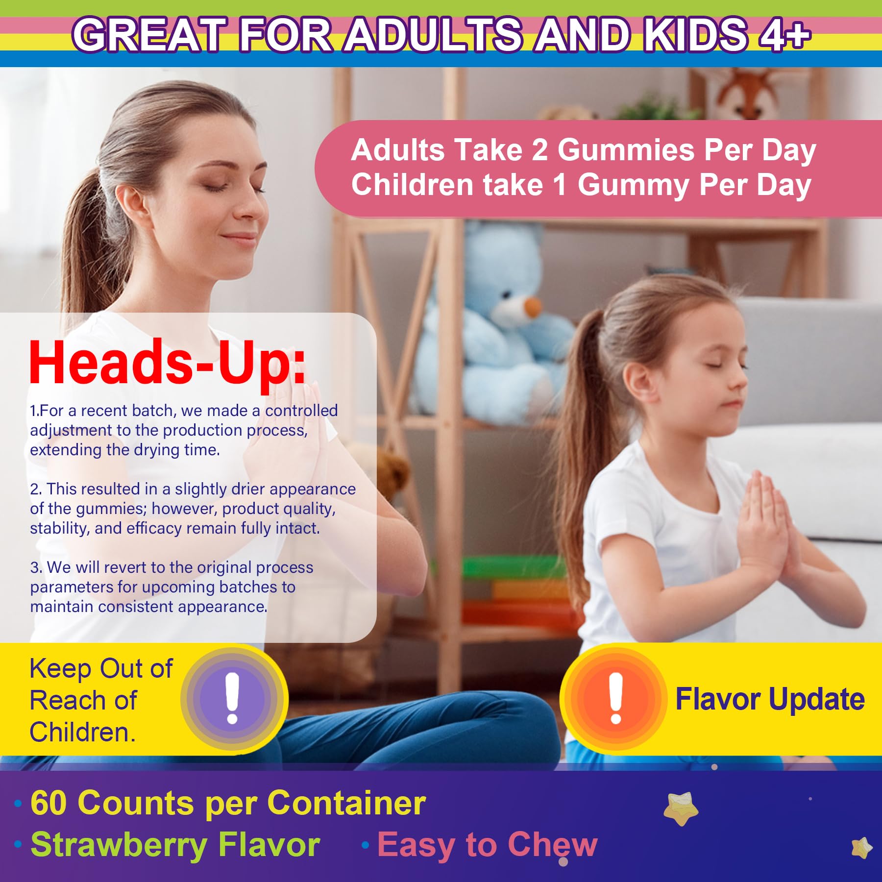 Magnesium Glycinate Gummies for Adults & Kids 4+, Sugar Free Magnesium Bisglycinate Supplement 400/200mg with B6D3, 5HTP, L-Theanine for Sleep & Relaxation, Brain, Muscle, Melatonin Free Gummies,2Pack NEVISS buy supplements canada
