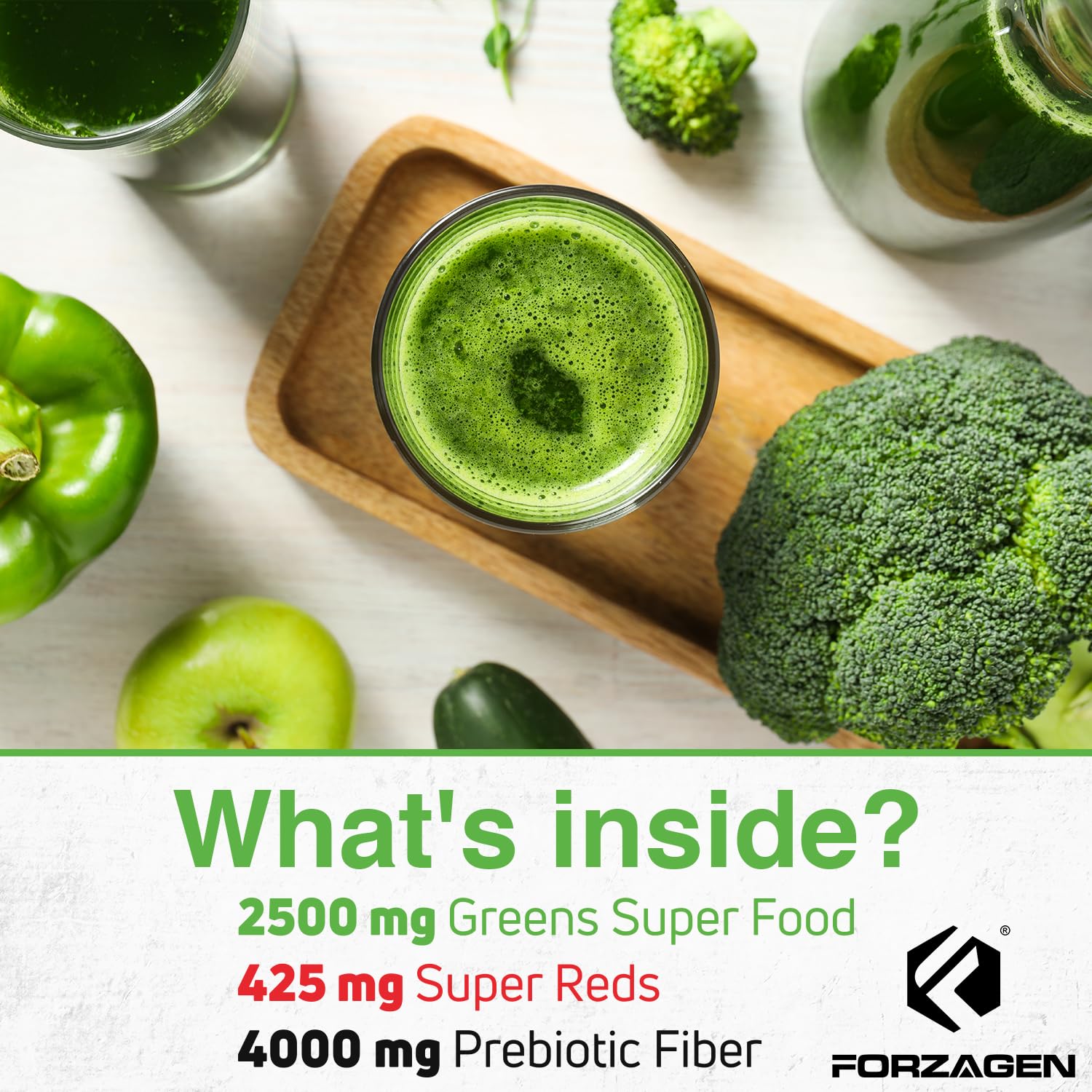 Forzagen Vegan Greens & Reds Superfood Powder - Organic Super Greens Powder | Premium Veggie Powder Supplement | 35 Servings Reds and Greens Superfood Powder Forzagen buy supplements canada