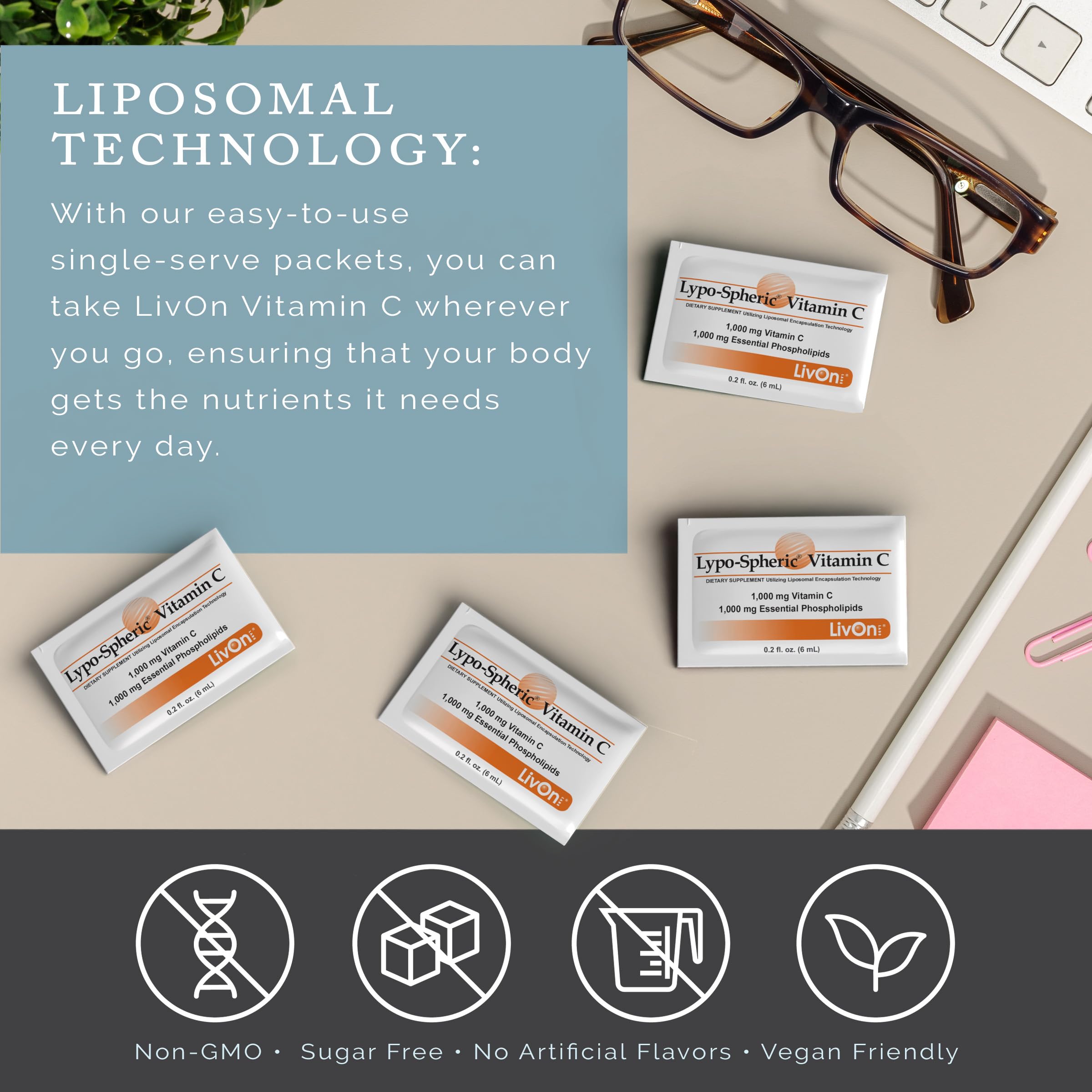 LivOn Laboratories Lypo–Spheric Liposomal Vitamin C 1000mg - No Sugar, Immune Support, Plant Based - Easy to Swallow, Absorbable - Non–GMO, Gluten Free LivOn Laboratories buy supplements canada