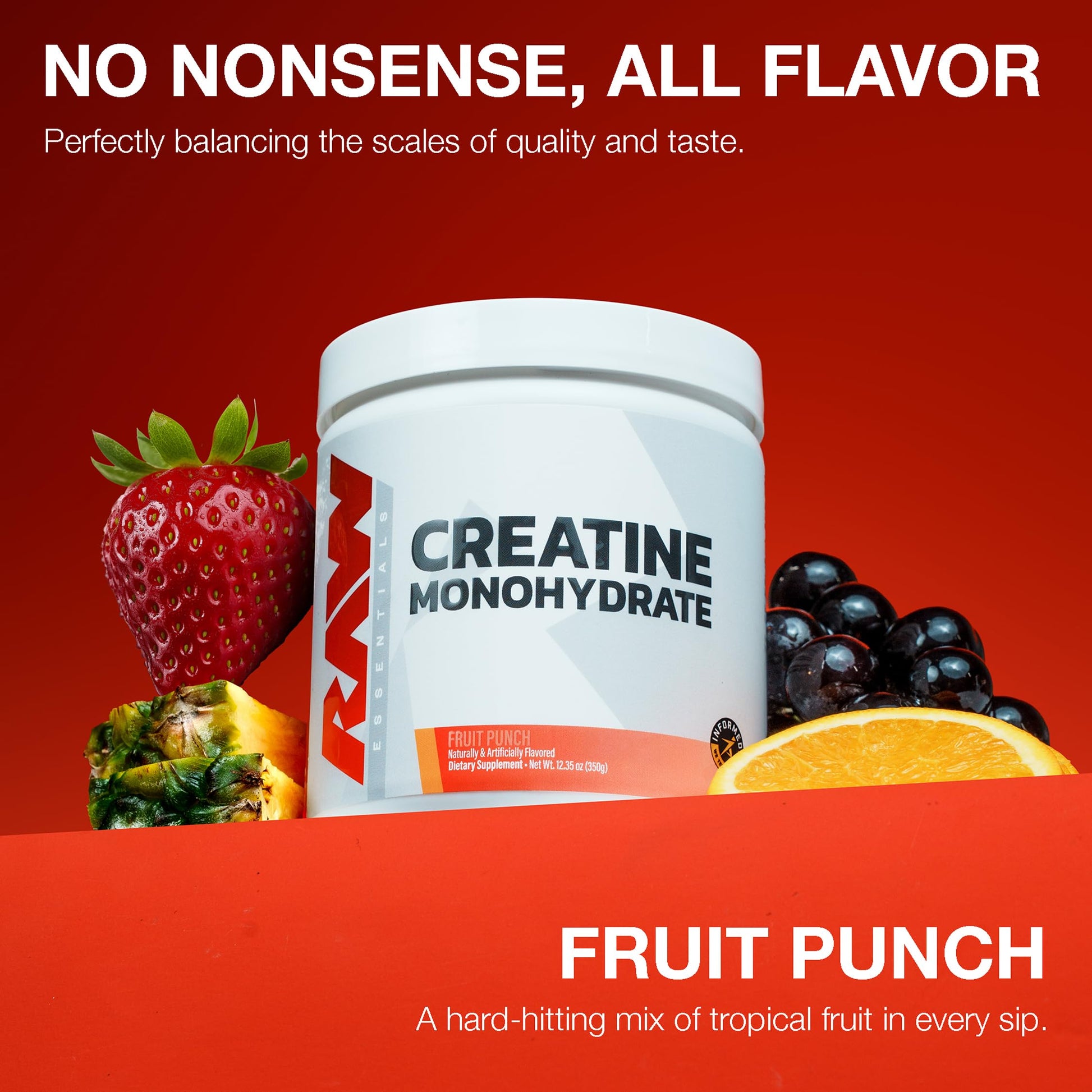 RAW Nutrition Creatine Monohydrate Powder, Fruit Punch (30 Servings) - Micronized Creatine Monohydrate Supplement for Workout Performance, Build Muscle & Strength RAW buy supplements canada