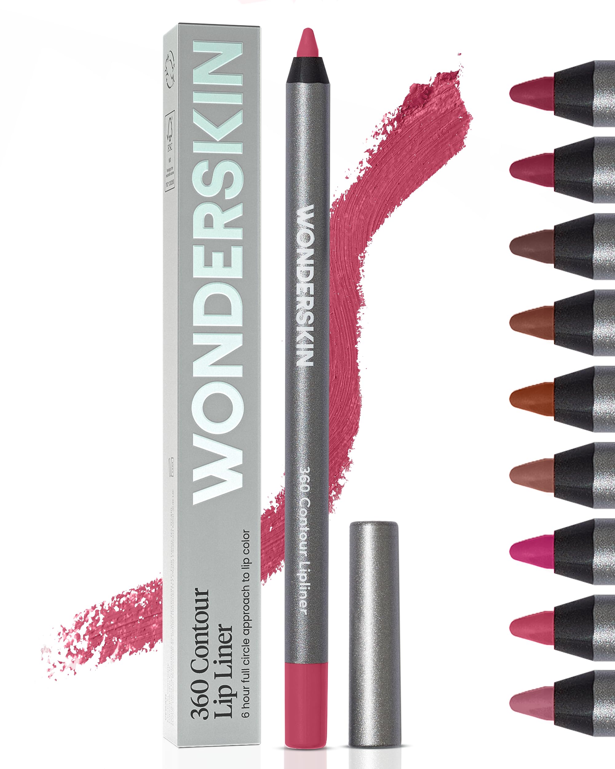 Wonderskin Lipliner Pencil - 360 Contour Lipliner, Long Lasting, Sharpenable, Waterproof and Transfer-Proof Nude Lip Liner Pencil (Rosewood) Wonderskin buy supplements canada