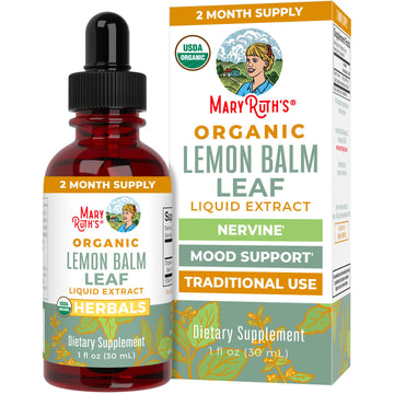 MaryRuth Organics Lemon Balm Leaf Liquid Extract | Mood Support | Relaxation | Calming | Nervine Herbal | Lemon Balm Tincture | USDA Organic | Vegan | Non-GMO | Gluten Free | 1 Fl Oz MARYRUTH'S buy supplements canada