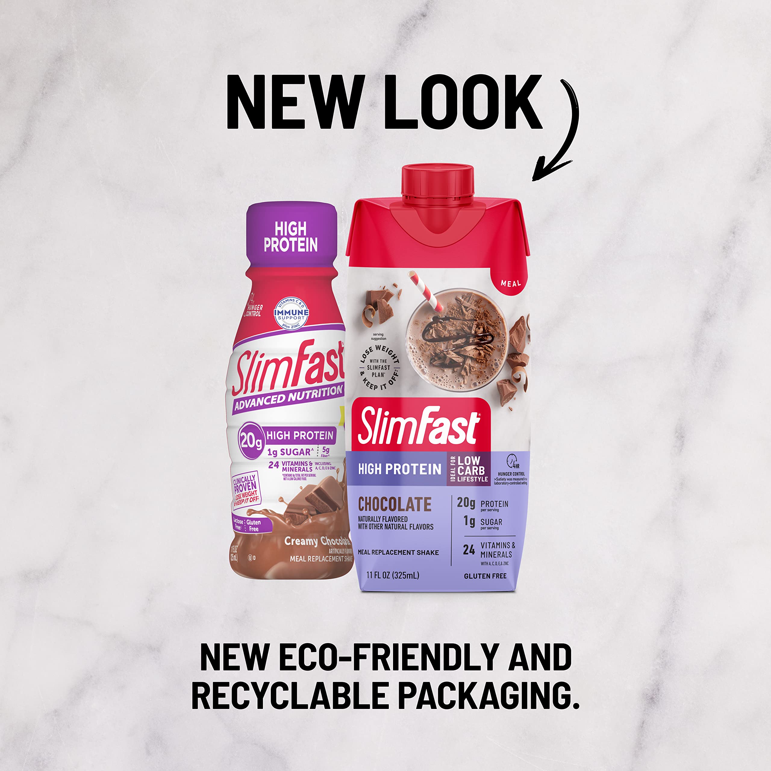 SlimFast Protein Shake, Chocolate- 20g Protein, Meal Replacement Shake Ready to Drink SlimFast buy supplements canada