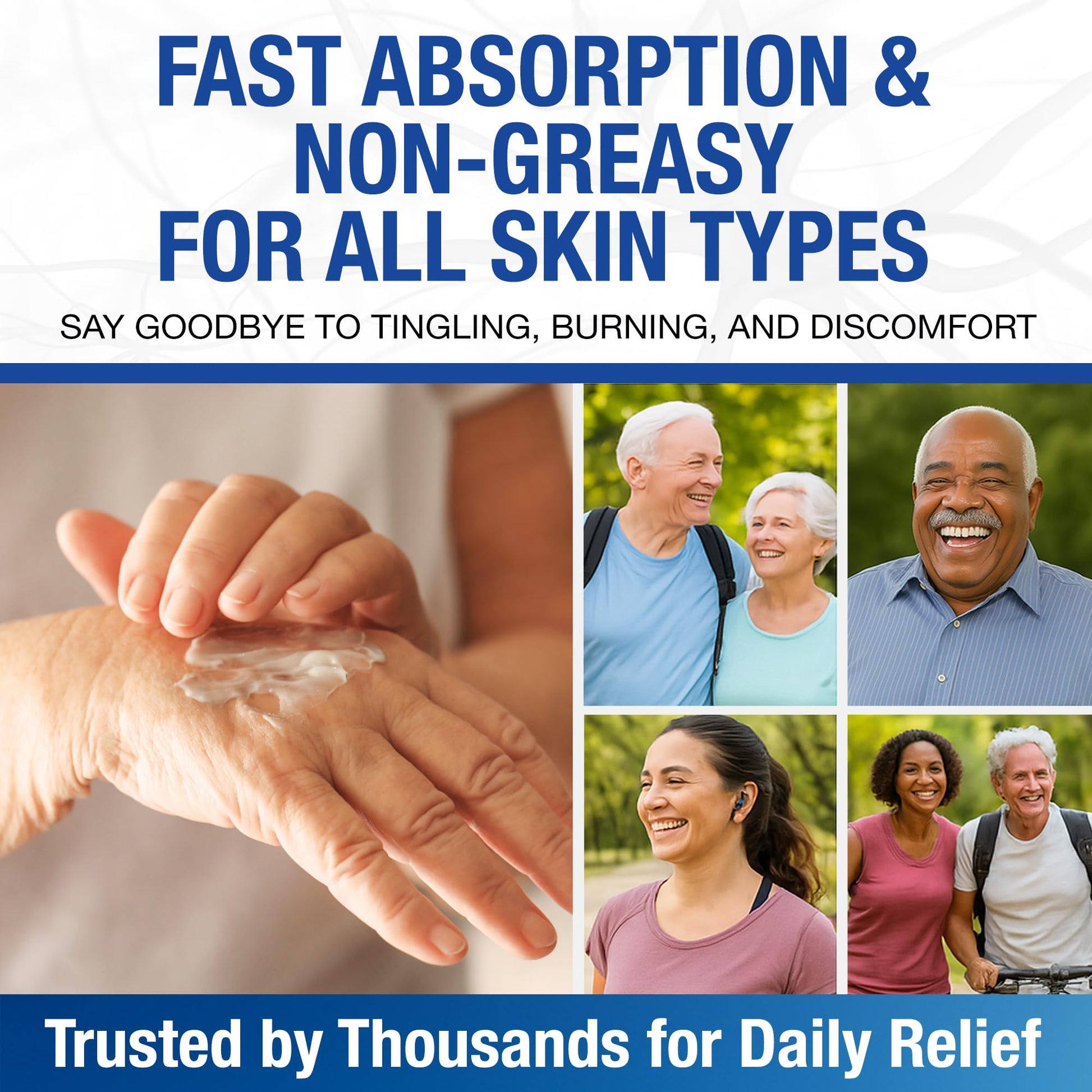 Neuropathy Nerve Relief Cream – Extra Large 8 oz – Maximum Strength for Feet Hands Legs Toes Back – Natural Ingredients Arnica Aloe Vera MSM Vitamins – Fast-Acting Soothing Relief – Super Value 8 oz Nuturna buy supplements canada