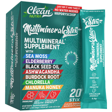 Sea Moss Powder Elderberry Ashwagandha Chlorella Manuka Honey VitaminD3 Vitamin C Zinc Spirulina Iodine Greens Detox Immune Support Sugar Free Hydration Powder Drink Mix – 20 Sticks Clean Nutraceuticals buy supplements canada