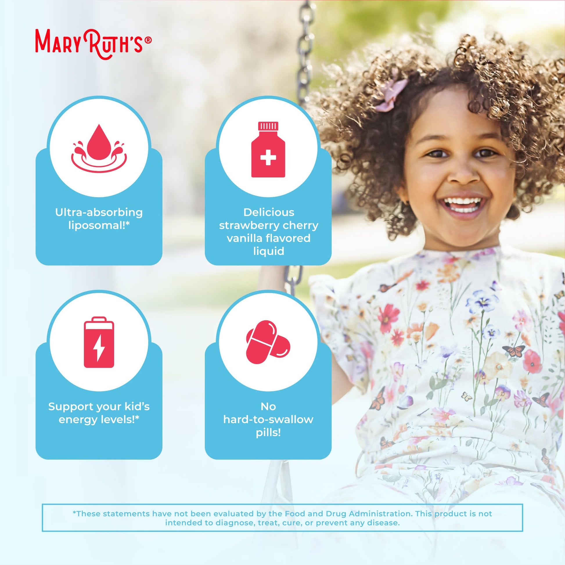 MaryRuth Organics Kids Multivitamin Liposomal | Vegan, Sugar-Free Vitamins for Kids | Ages 4+ | 2 Month Supply | 15.22 Fl Oz MARYRUTH'S buy supplements canada
