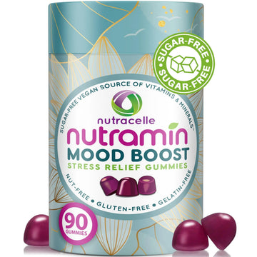 NUTRAMIN Mood Boost Multivitamin Gummy - Delicious & Yummy Anti-Stress Magnesium Ashwagandha Gummies + B Complex Vitamins for Focus and Calm Nutracelle buy supplements canada