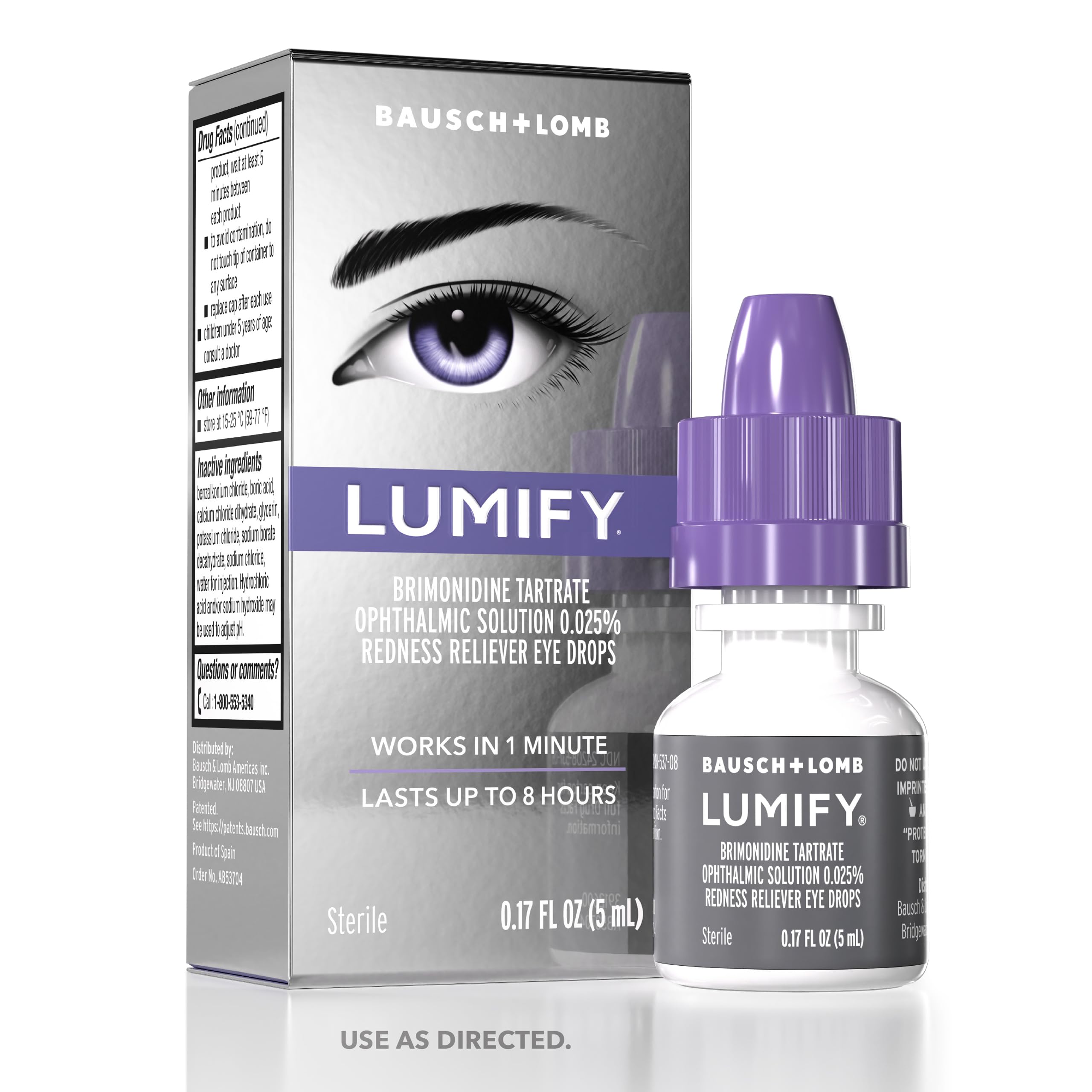 LUMIFY Eye Drops for Red Eyes, Redness Reliever for Brighter Looking Eyes, Works in 1 Minute & Lasts Up to 8 Hours, Eye Drops, 0.17 Fl Oz (5 mL) LUMIFY buy supplements canada