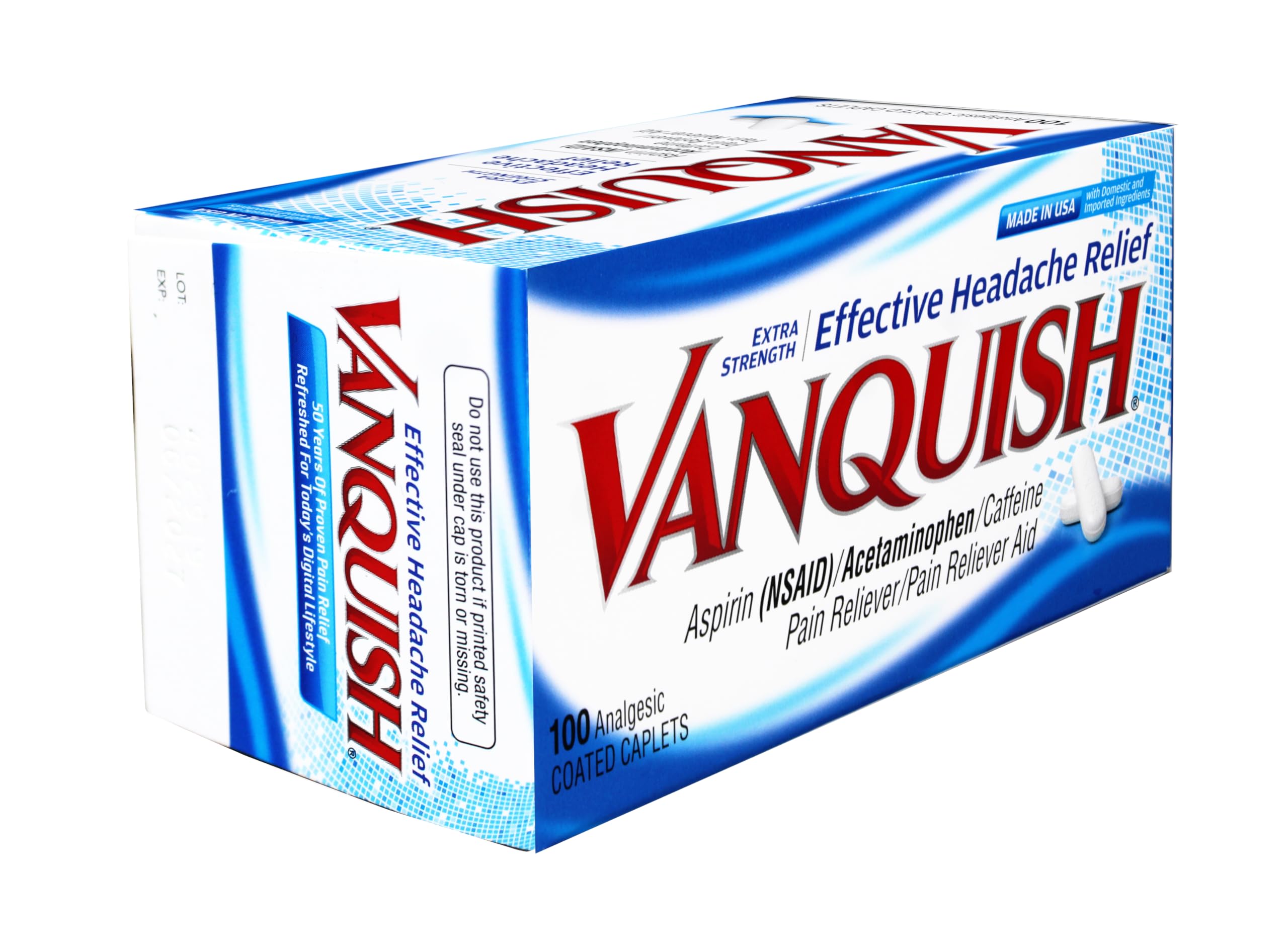 Vanquish Pain Reliever, 100 Count (Pack of 2) Vanquish buy supplements canada