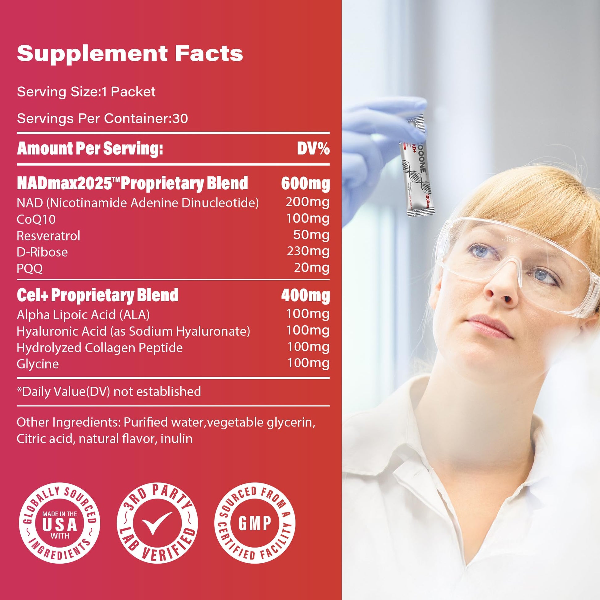 NAD+ 1000mg Liquid Packets Supplement - Premium Nicotinamide Riboside & Resveratrol for Cellular Energy,Advanced NAD Booster for Men & Women (90 Pocket) zooone buy supplements canada
