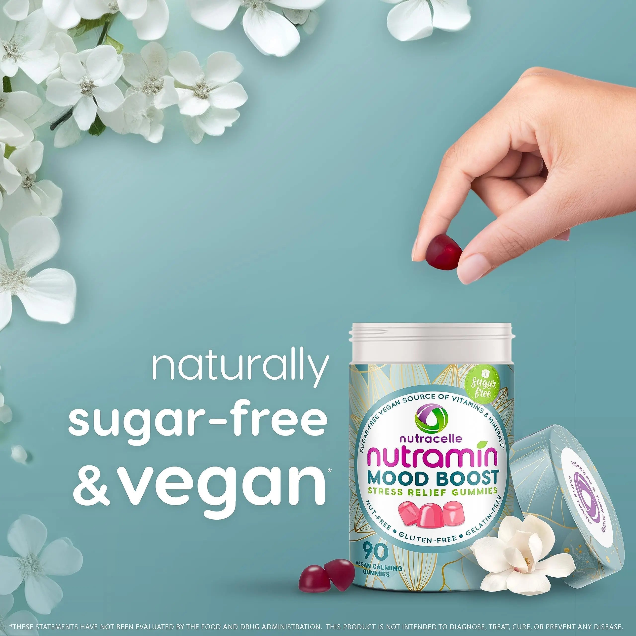 NUTRAMIN Mood Boost Multivitamin Gummy - Delicious & Yummy Anti-Stress Magnesium Ashwagandha Gummies + B Complex Vitamins for Focus and Calm Nutracelle buy supplements canada
