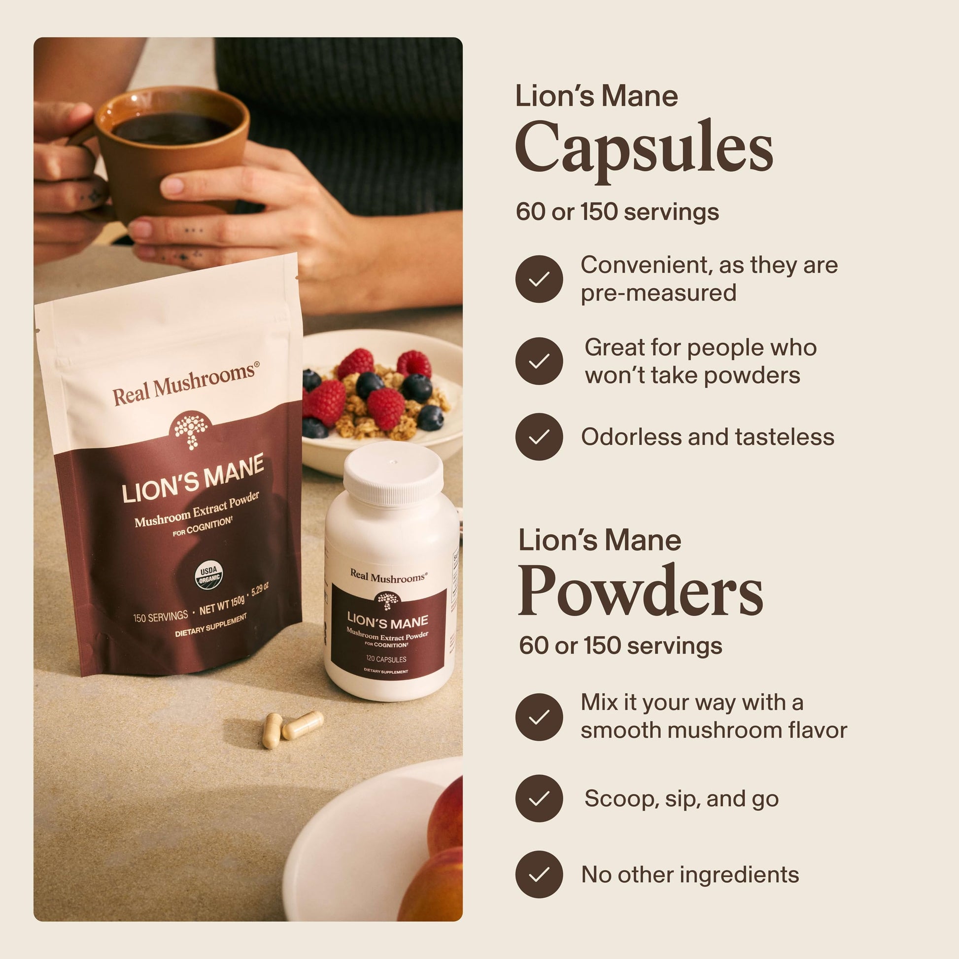 Real Mushrooms Lions Mane Mushroom Cognition (120 Capsules) Lions Mane Mushroom Powder Extract Capsules Real Mushrooms buy supplements canada