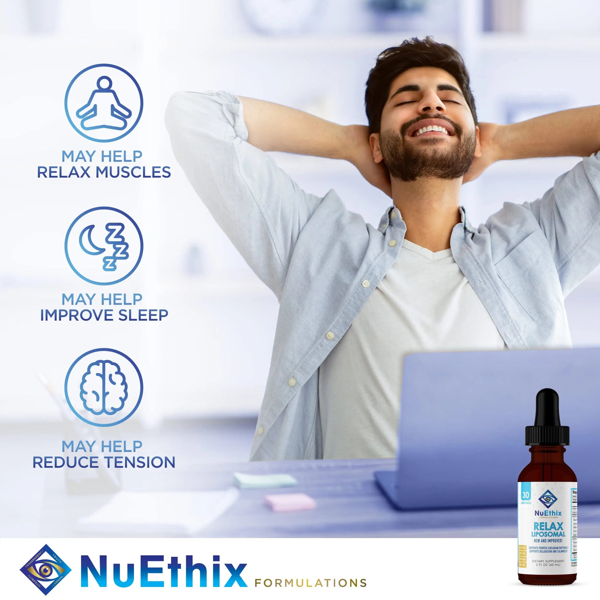 NuEthix Formulations Relaxation Supplement Bundle: Cort-Eaze Cortisol-Control Supplement, 60 Capsules, 30 Servings and Relax Liposomal, 2 Fluid Ounces, 30 Servings NuEthix Formulations buy supplements canada