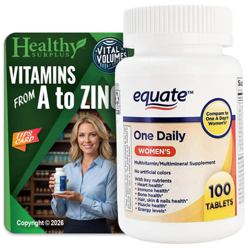 Healthy Surplus Equate One Daily Women's Multivitamin/Multimineral Supplement 100 Tablets and Vital Volumes Vitams Healthy Surplus buy supplements canada
