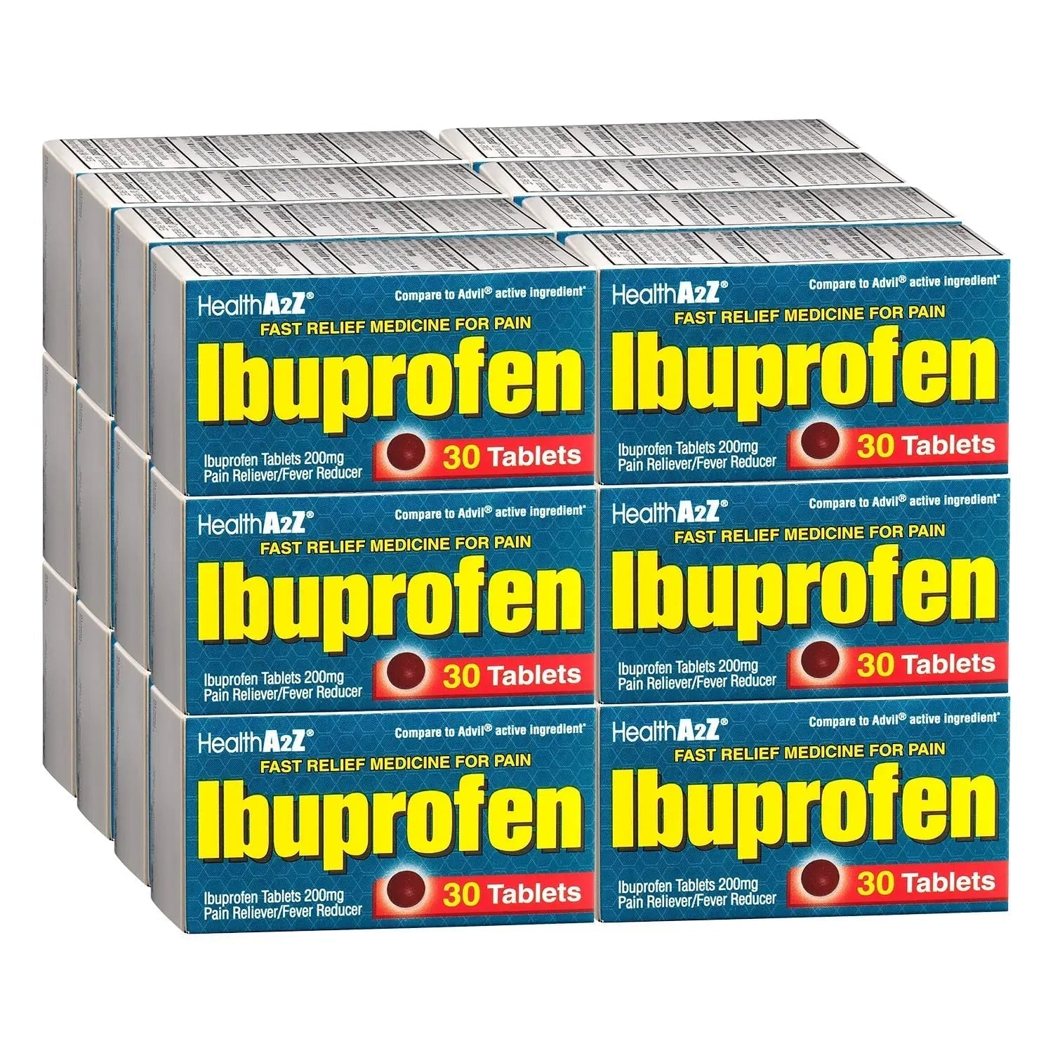 HealthA2Z® Ibuprofen Caplets 200mg | Pain Reliever & Fever Reducer | 24 Packs of 30 Tablets (720 Tablets Total) | Value Pack | NSAID HealthA2Z buy supplements canada