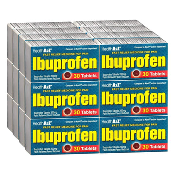 HealthA2Z® Ibuprofen Caplets 200mg | Pain Reliever & Fever Reducer | 24 Packs of 30 Tablets (720 Tablets Total) | Value Pack | NSAID HealthA2Z buy supplements canada