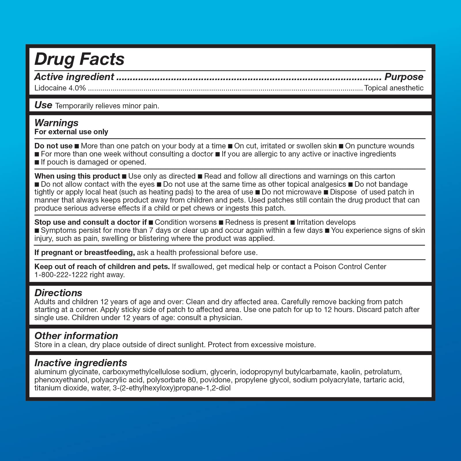 Amazon Basic Care Maximum Strength OTC Pain Relief , 4% Lidocaine Patch, 3.9” x 5.5”, 15-Count Box (Previously HealthWise) Amazon Basic Care buy supplements canada