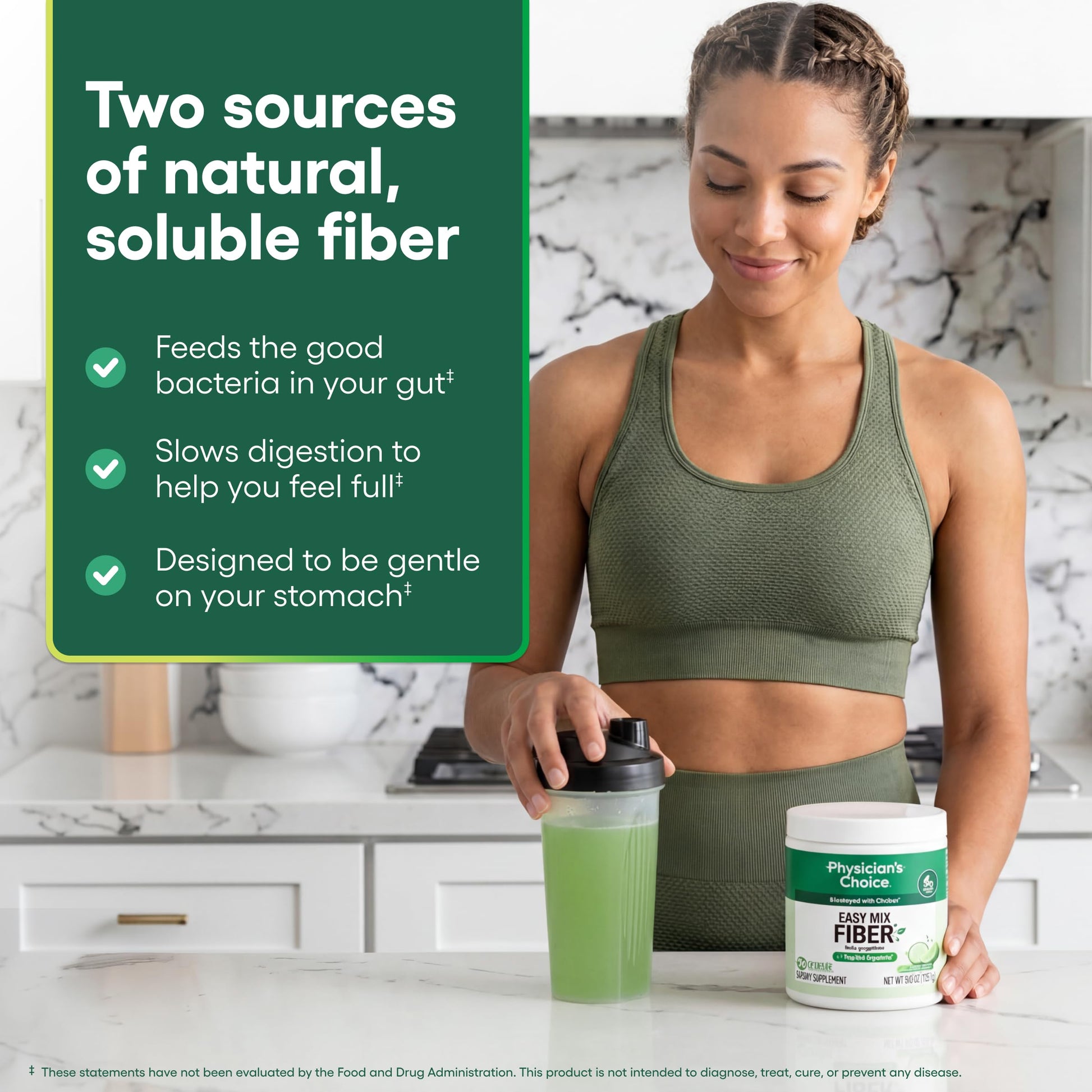 Physician's CHOICE Easy Mix Fiber for Digestive Health & Regularity - No Grit - Daily Prebiotic Soluble Fiber Powder Supplement Physician's CHOICE buy supplements canada