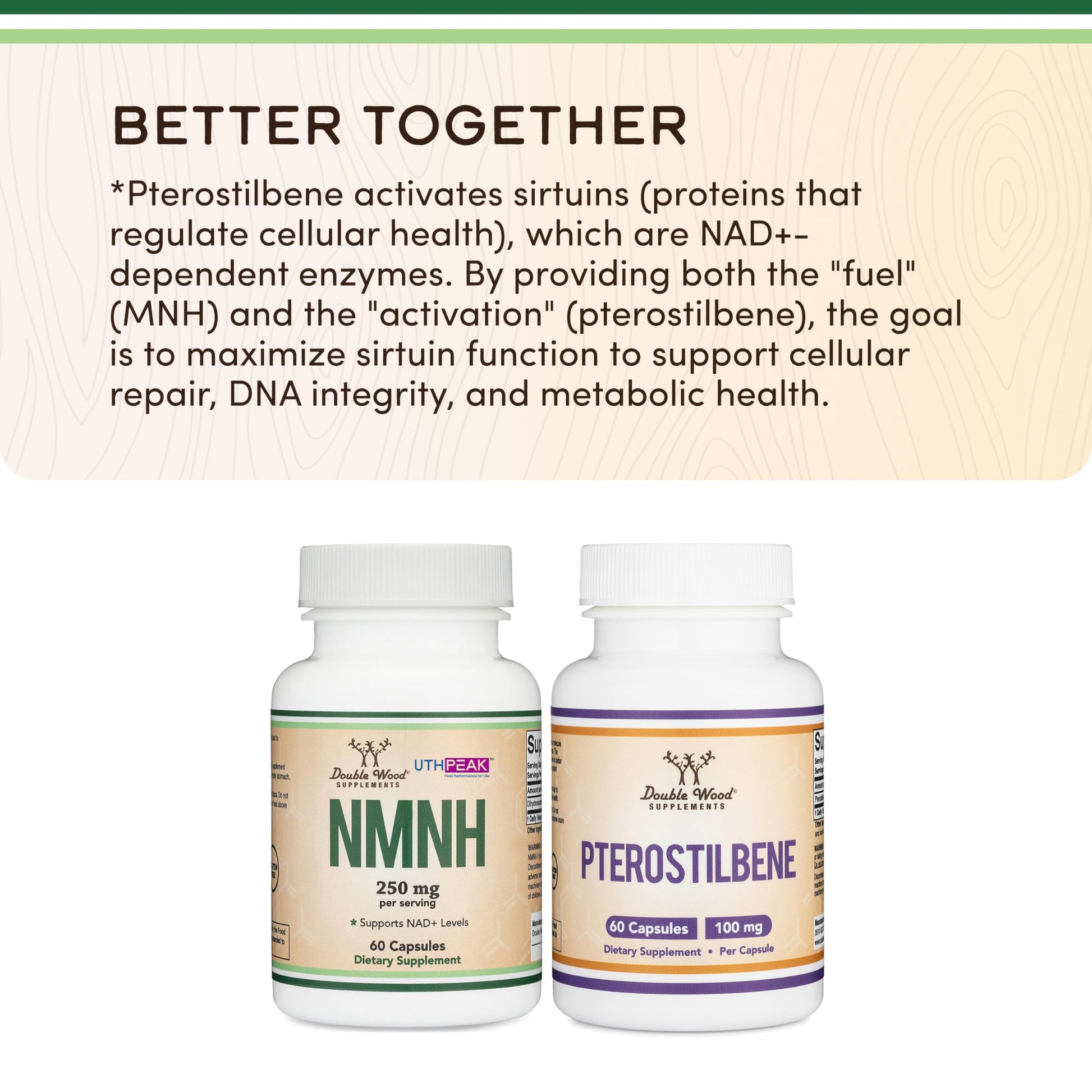 NMNH (NMN Supplement Alternative) Only Clinically Studied Ingredient - Boosts NAD+ Levels for Anti Aging and Cell Regeneration by Double Wood Double Wood Supplements buy supplements canada