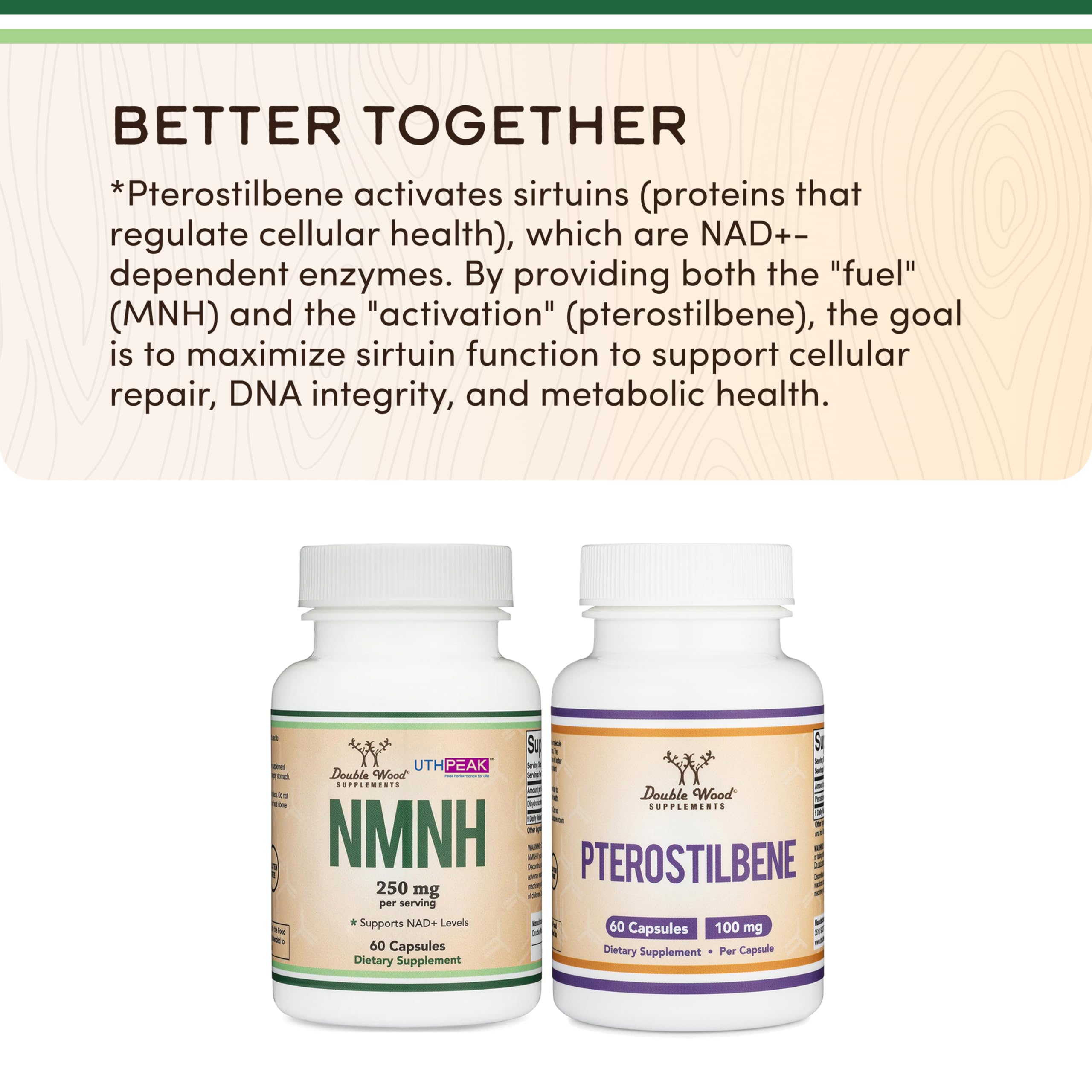 NMNH (NMN Supplement Alternative) Only Clinically Studied Ingredient - Boosts NAD+ Levels for Anti Aging and Cell Regeneration by Double Wood Double Wood Supplements buy supplements canada