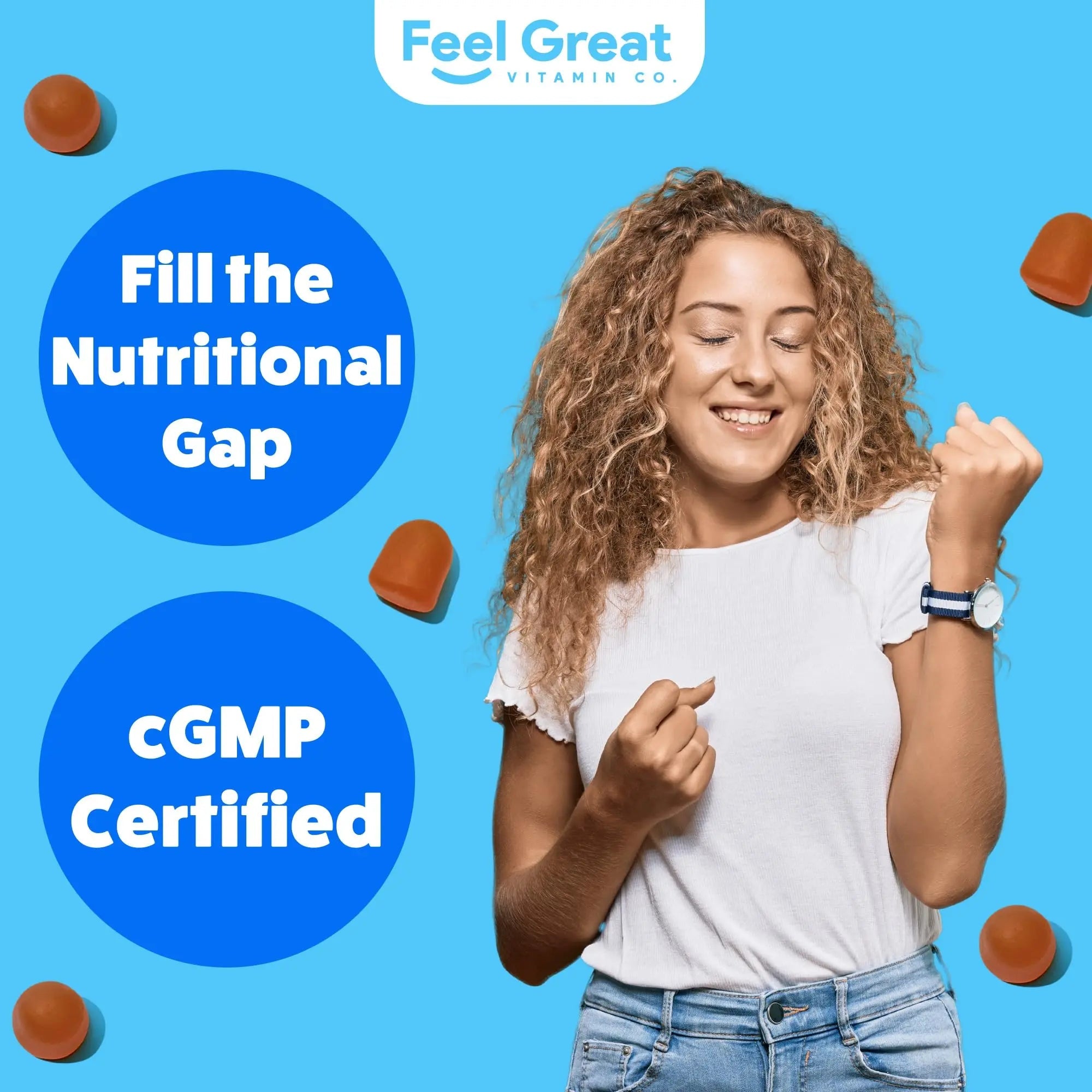Feel Great Teen Vitamins Multivitamin Gummies | Citrus & Strawberry Flavor for Teen Boys & Girls | for Bone, Muscle & Immune Support | The Feel Great Vitamin Company buy supplements canada