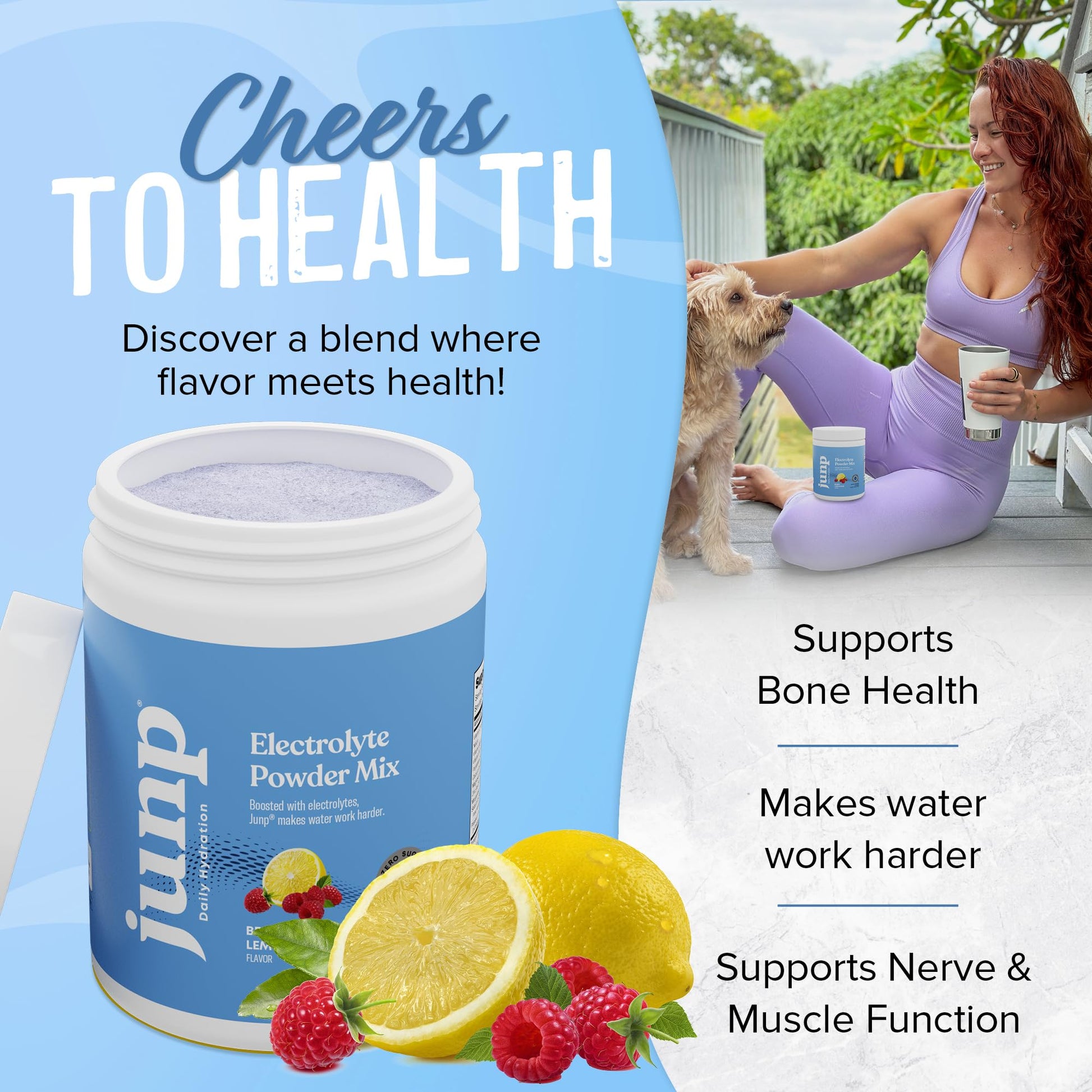 JUNP Electrolytes Powder No Sugar No Carbs – Berry Lemonade Keto Electrolyte Drink Mix - Potassium & Salt Hydration Powder Electrolytes - Zero Calorie Sugar Free Electrolyte Powder, 90 Servings JUNP buy supplements canada