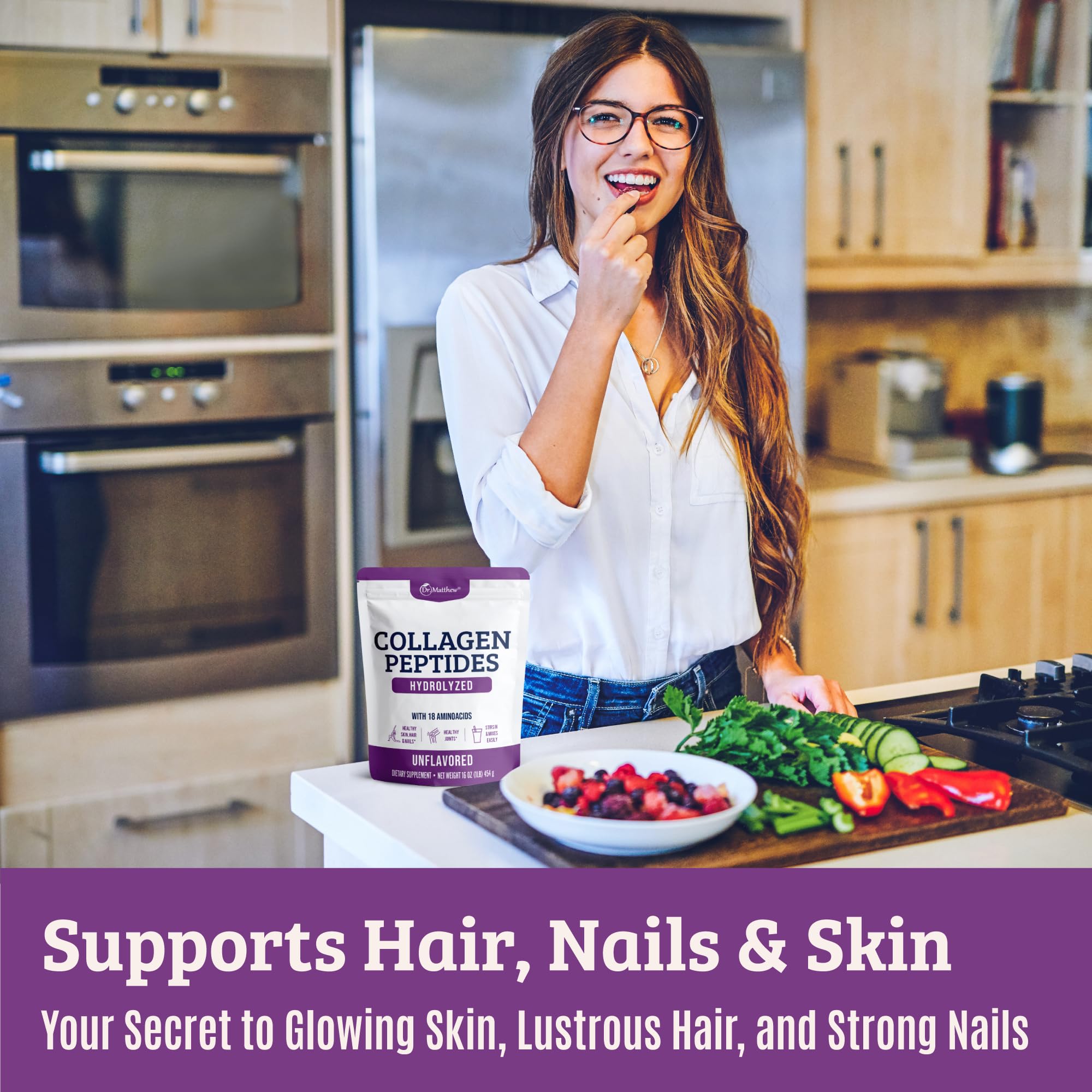 Collagen Protein Powder. Grass Fed Collagen Powder for Women & Men. Hydrolyzed Dr. Matthew buy supplements canada