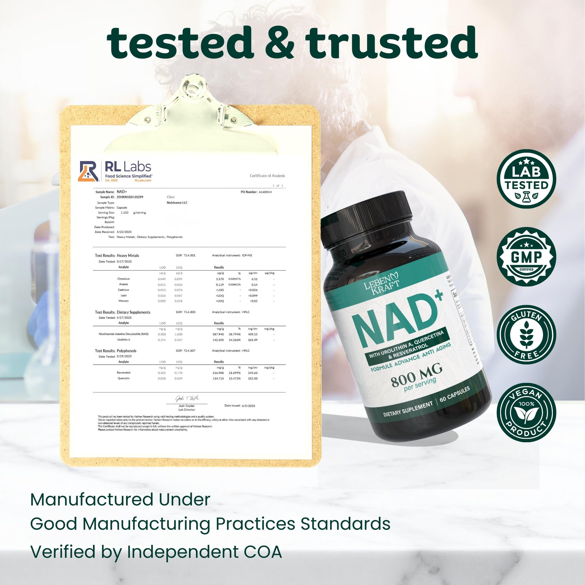 LebenKraft NAD Supplement Pure Organic | NMN Supplement Alternative | Boost Energy & Cellular Health | Urolithin A, Resveratrol, Quercetin for Antioxidant Power | for Women and Men LebenKraft buy supplements canada