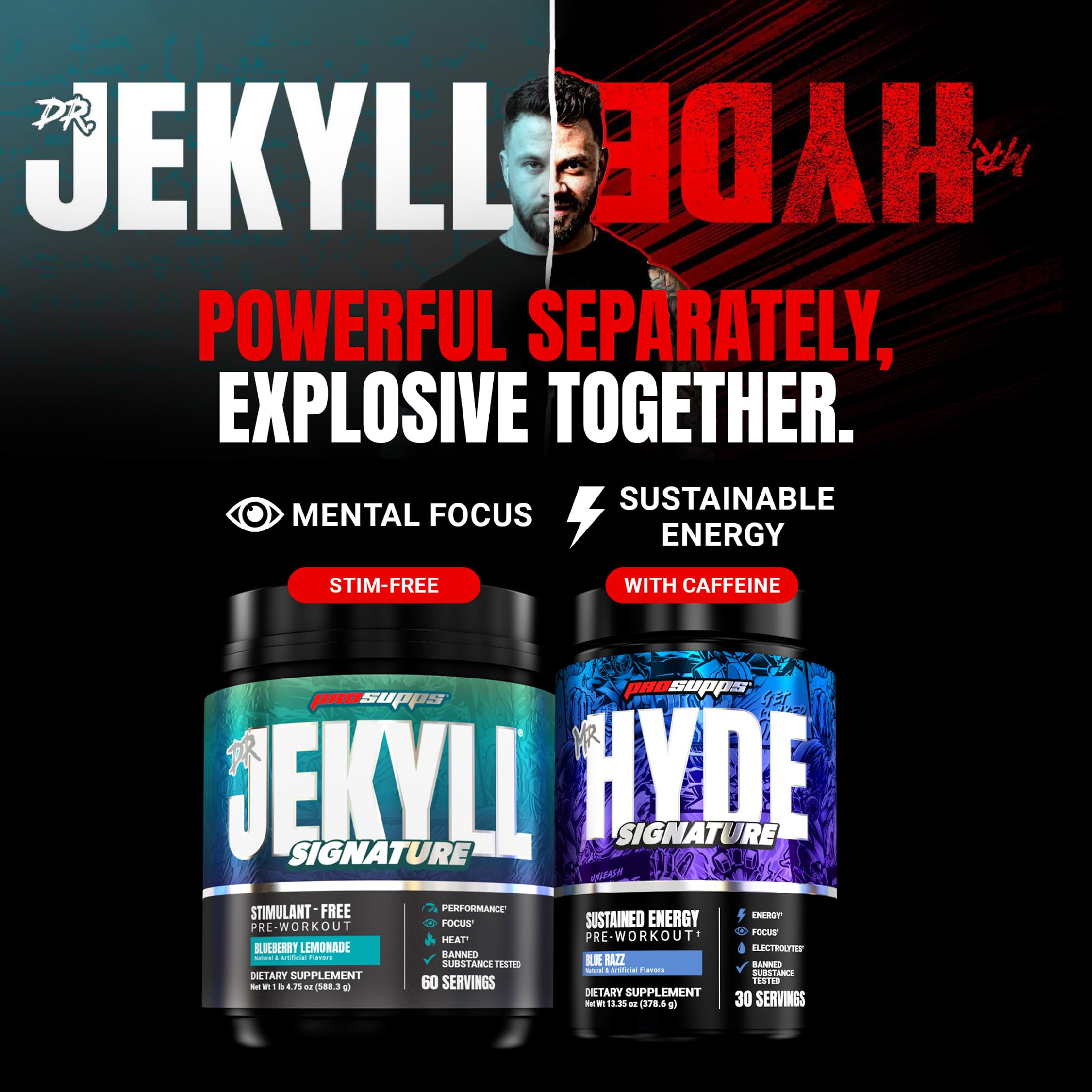 ProSupps Mr. Hyde Max Pump Pre Workout Powder - Stim-Free Preworkout Supports Blood Flow, Muscle Volume & Endurance - Caffeine-Free Nitric Oxide Gym & Fitness Supplements ProSupps buy supplements canada