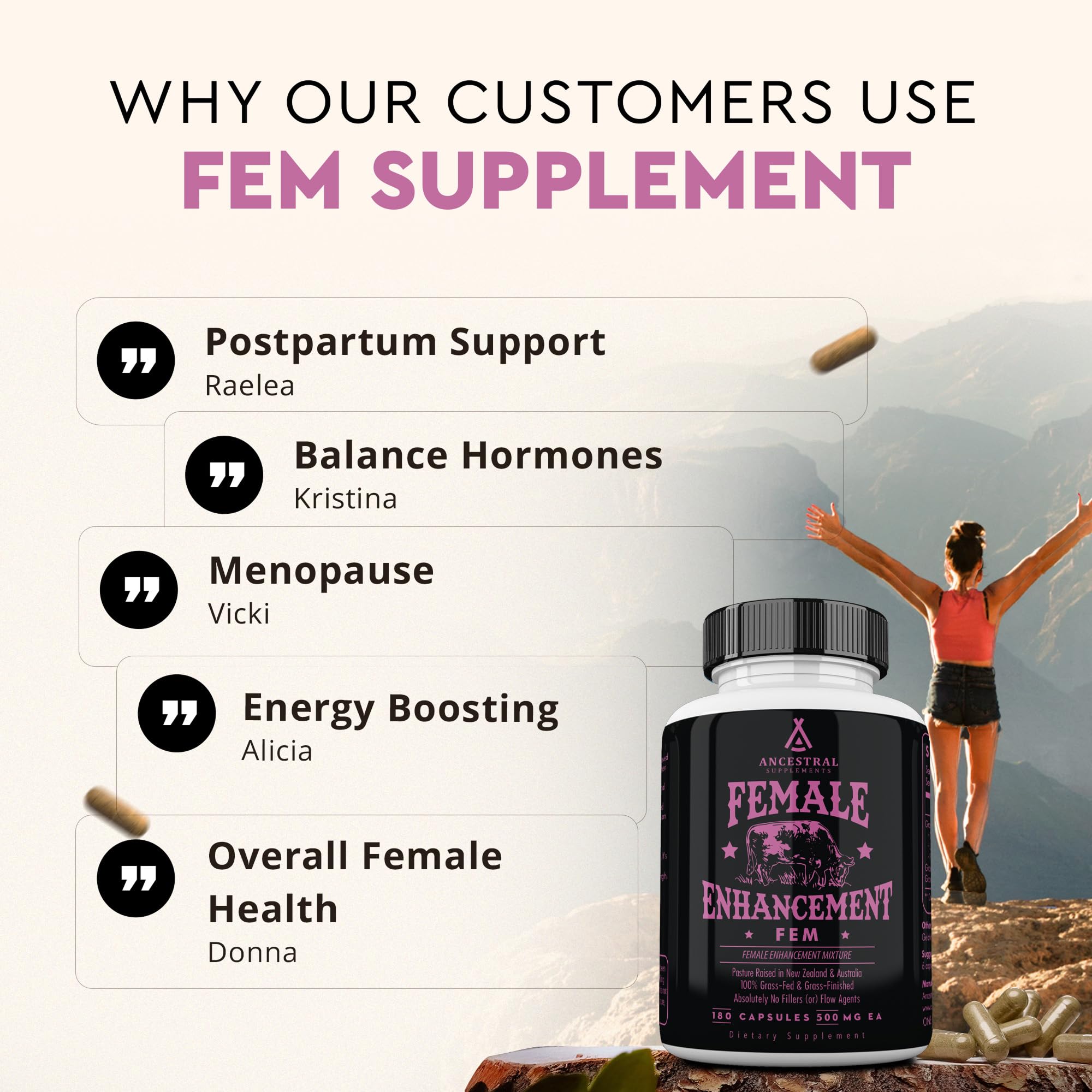 Beef Organ Supplement for Women – Supports Hormone Balance, Energy & Wellness – Grass Fed, Pasture Raised Superfood – Liver, Heart, Kidney, Bone Marrow – Collagen, CoQ10, B12 – Female Support Blend Ancestral Supplements buy supplements canada