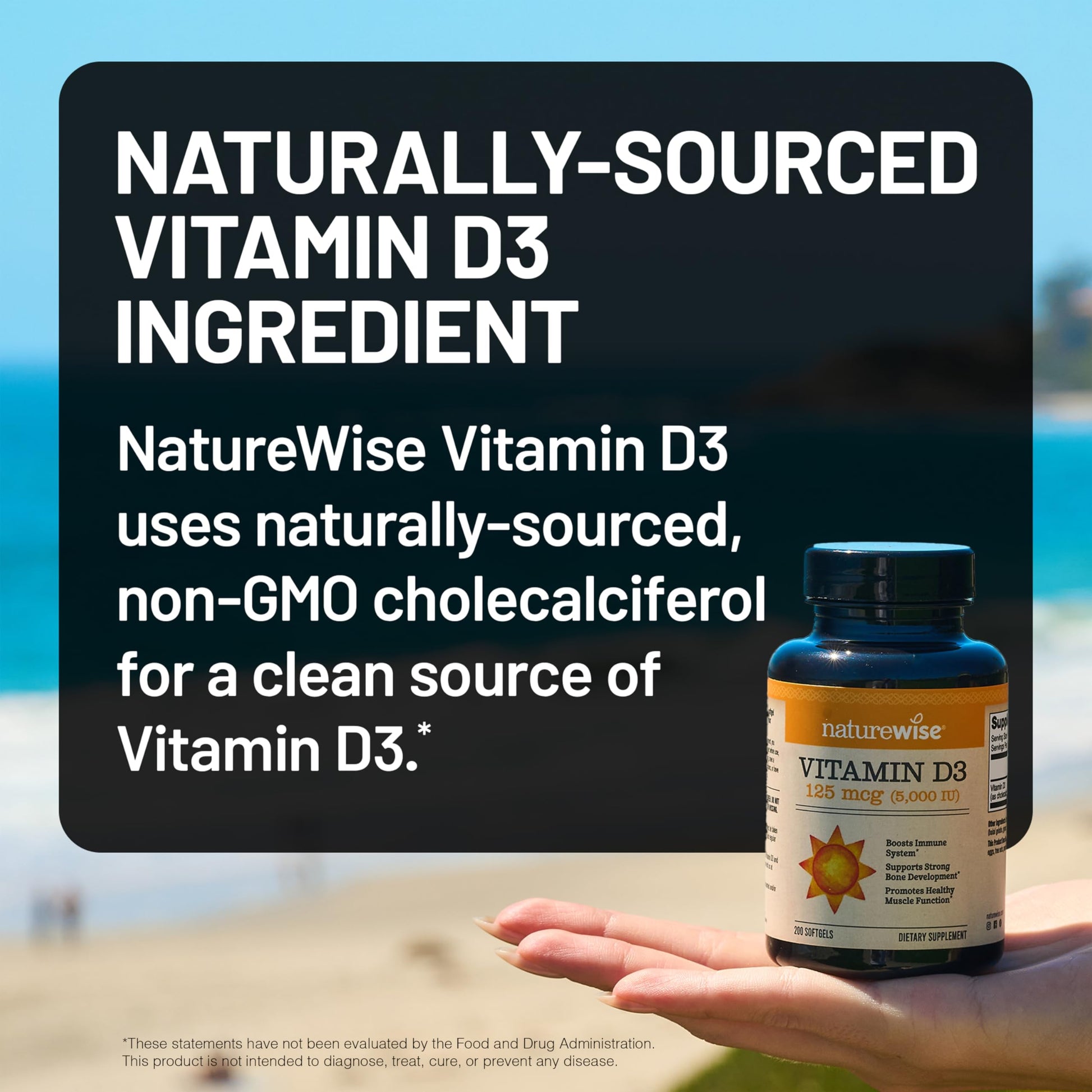 NatureWise Vitamin D3 5000iu (125 mcg) 1 Year Supply for Immune Support, Healthy Muscle Function, and Bone Health - Non-GMO NatureWise buy supplements canada