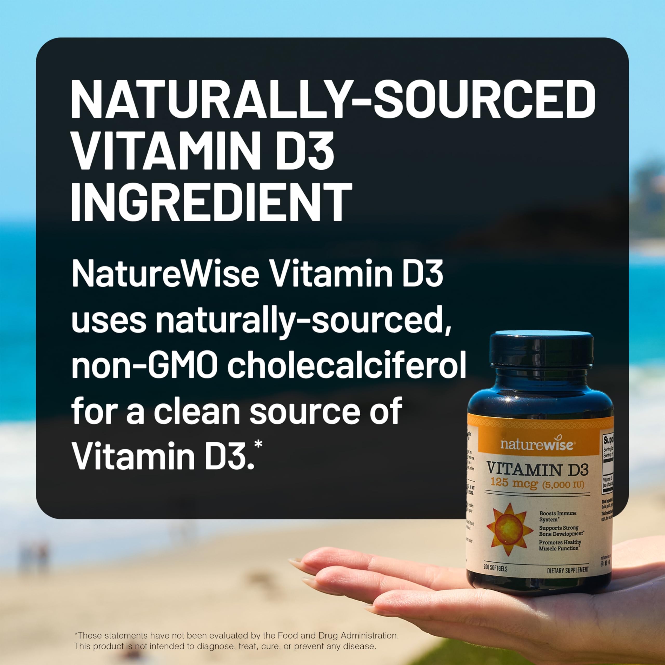 NatureWise Vitamin D3 5000iu (125 mcg) 1 Year Supply for Immune Support, Healthy Muscle Function, and Bone Health - Non-GMO NatureWise buy supplements canada