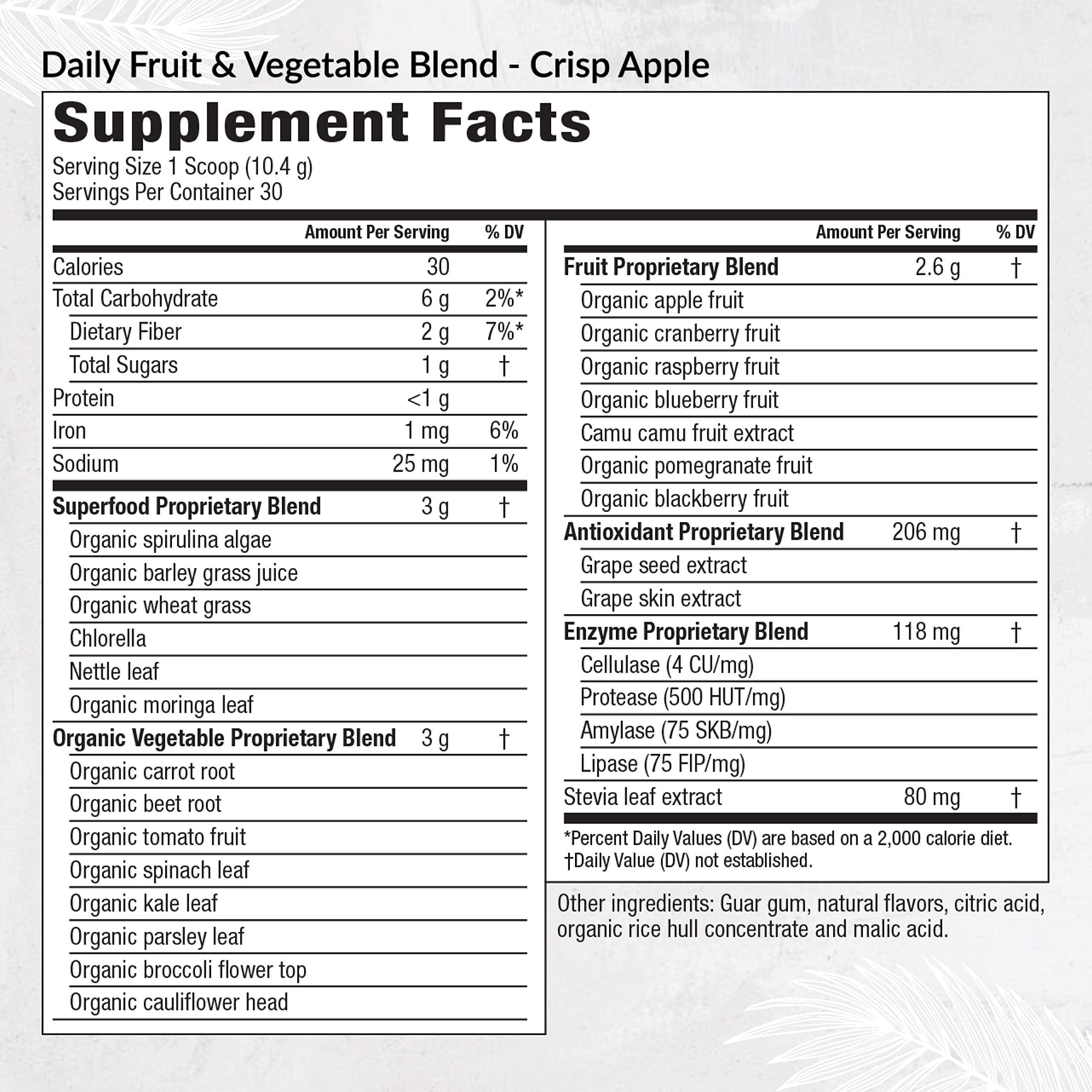 Equilife Daily Fruit & Vegetable Blend, Superfood Antioxidant Supplement, Crisp Apple Flavor with Vitamin C, Fiber, and 9 Essential Amino Acids, Supports Energy, Low Sugar, Vegan, 30 Servings Tub Equilife buy supplements canada