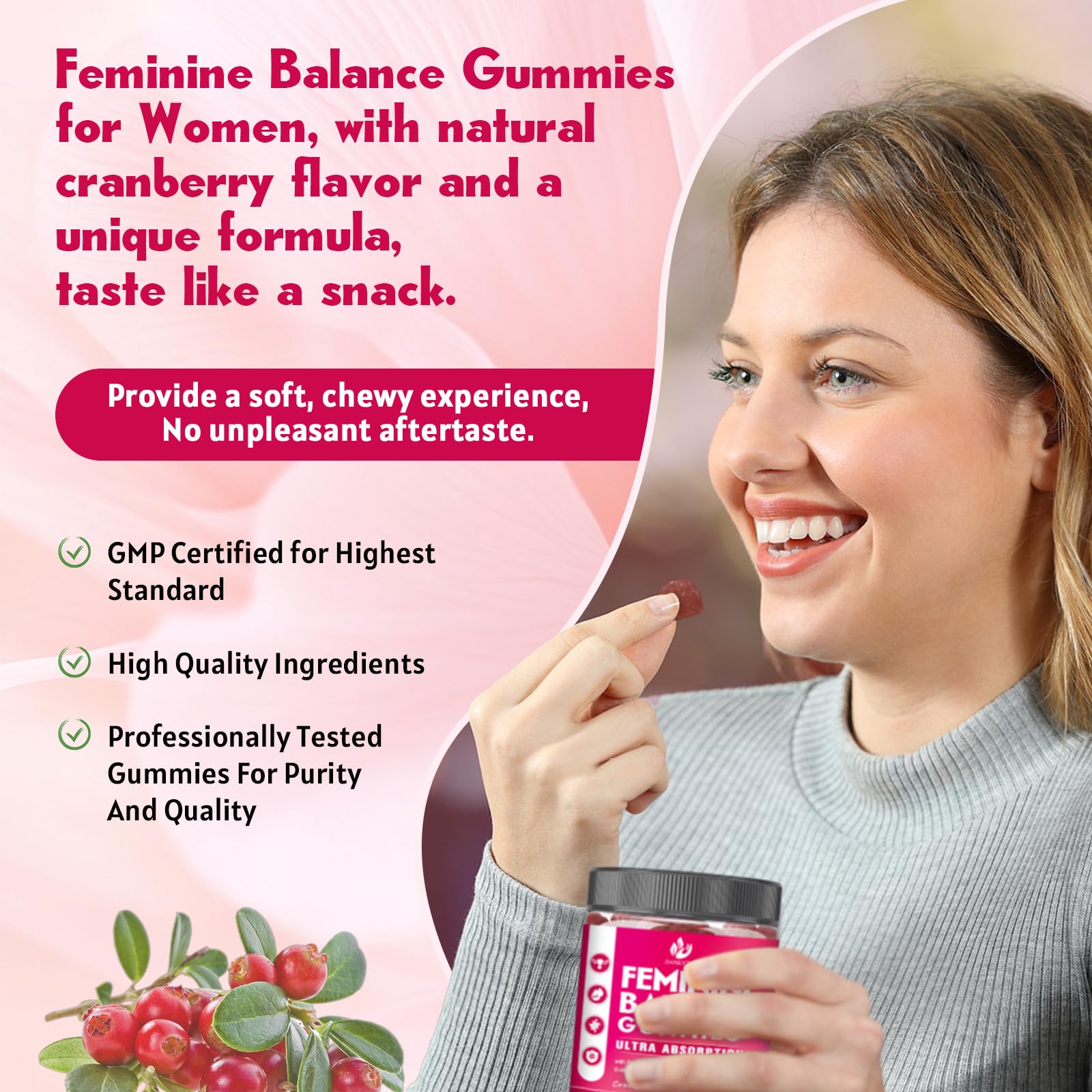 JIANKYTZ (2 Pack) Sugar Free Premium Feminine Balance Gummies for Women - Vaginal Health, Antioxidant, Digestive Health, PH Balance Support, Vaginal Probiotics for Women Gummies, Max Absorption JIANKYTZ buy supplements canada