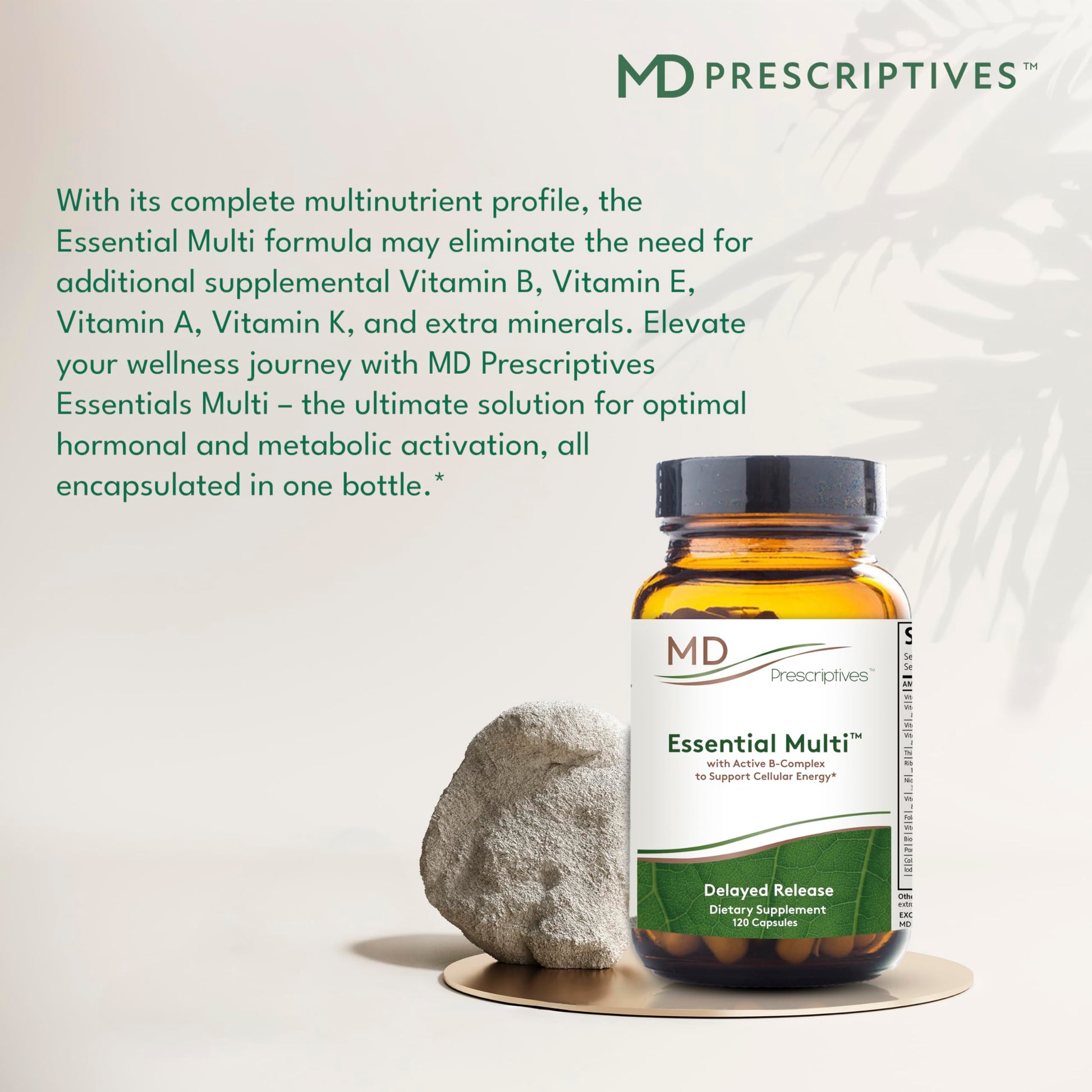 MD Prescriptives - Essential Multi (Delayed Release) - Multivitamin Mineral Complex Supplement for Enhanced Hormone Support - 120 Capsules MD Prescriptives buy supplements canada