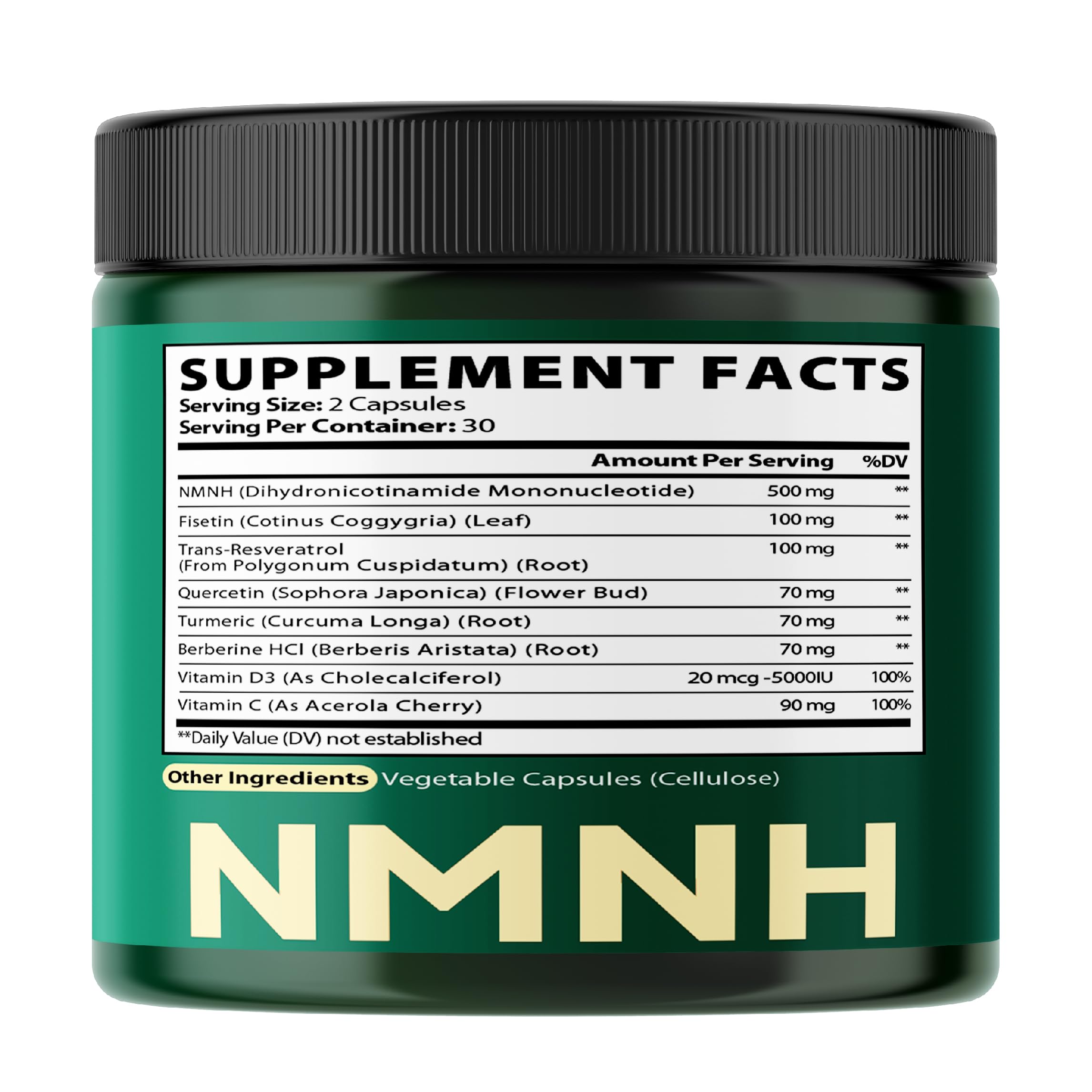 Satoomi 8in1 NMNH - NMN Supplement Alternative - NAD Supplement to Support NAD Levels Added Fisetin, Resveratrol, Quercetin, Turmeric, Berberine, Vitamin D3 & C - 60 Count for 30 Days Satoomi buy supplements canada