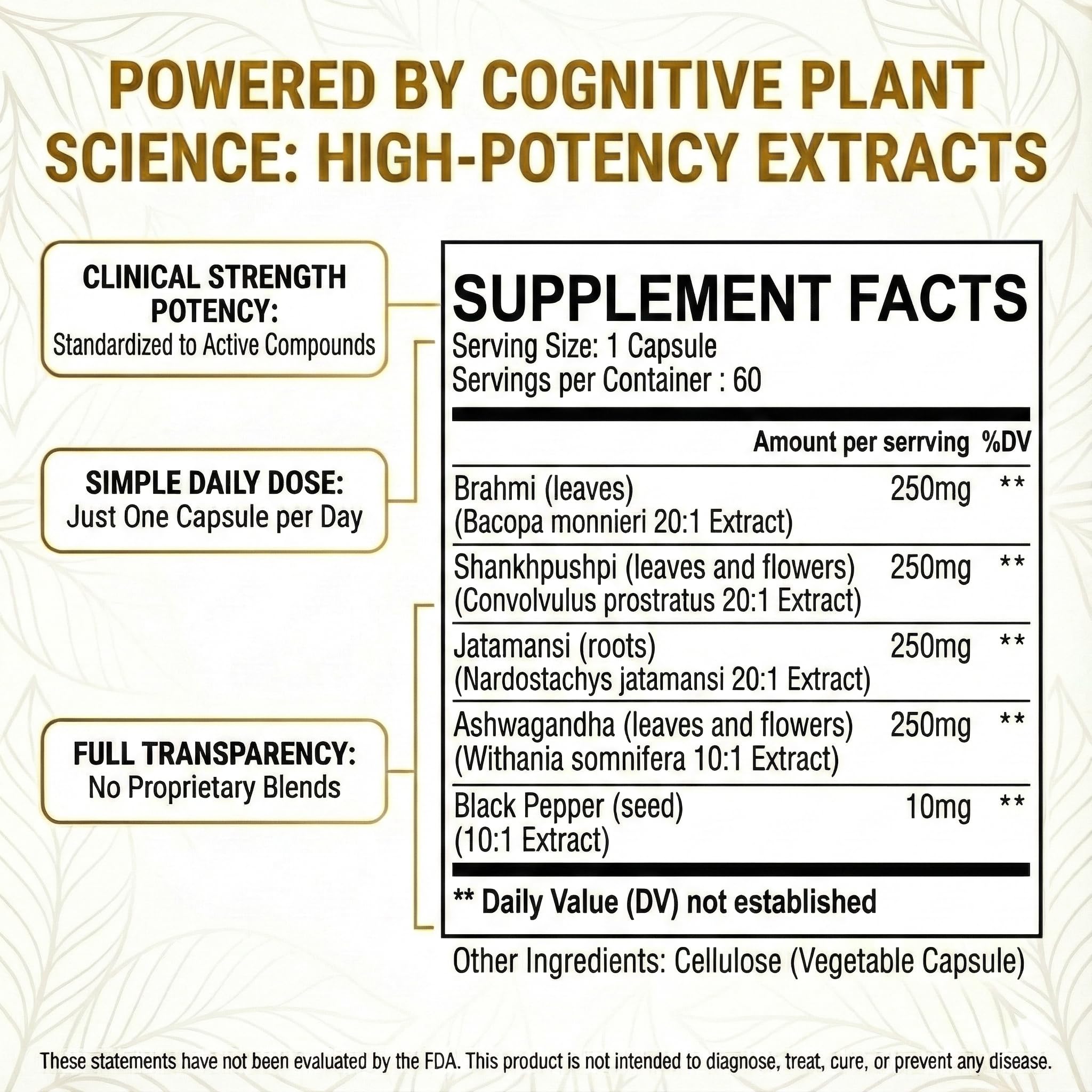 Pure Prana Ayurvedic Brain Supplement Capsules with Brahmi, Ashwagandha & Gotu Kola - Plant-Based Nootropic Cognitive Wellness Formula for Daily Focus - Vegan Clarity for Men Women - 60 Capsules Pure Prana buy supplements canada