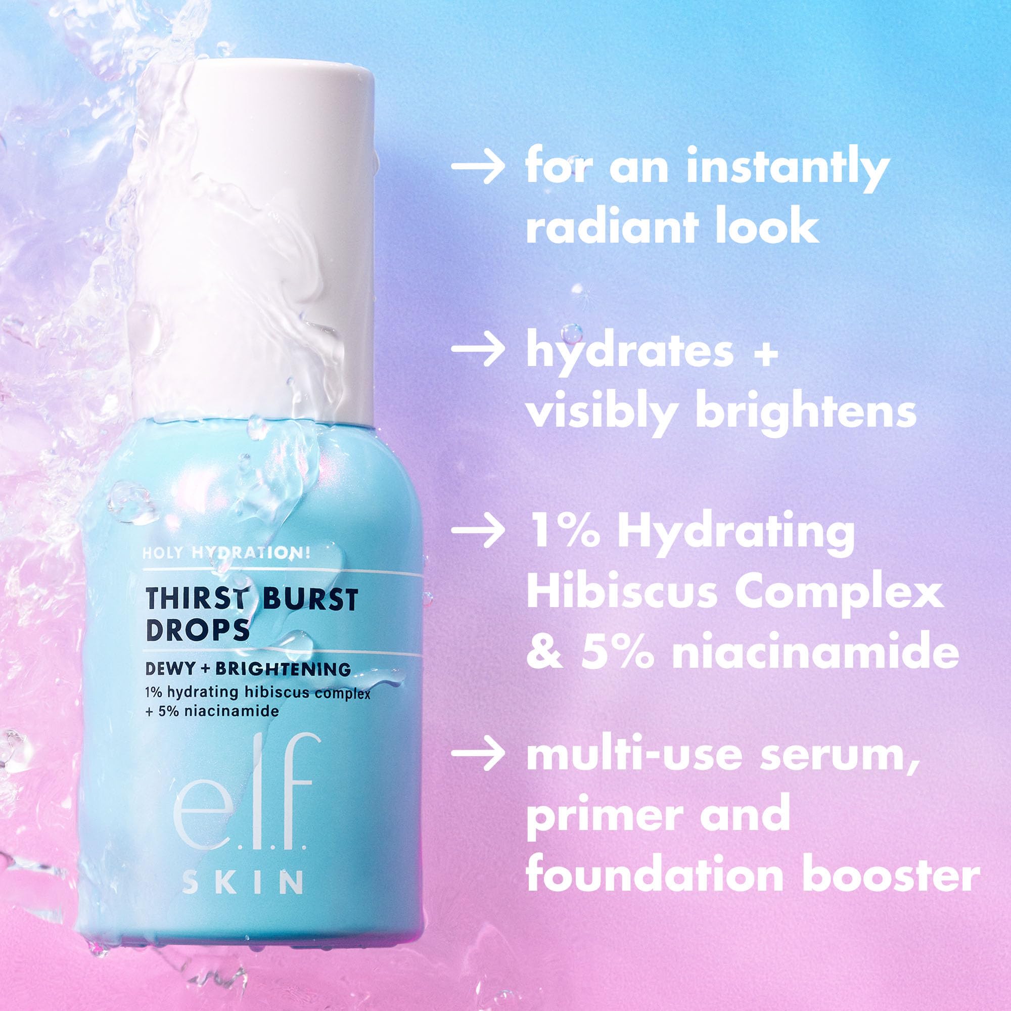 e.l.f. SKIN Holy Hydration! Thirst Burst Drops, Serum For A Radiant Complexion Instantly & Over Time e.l.f. buy supplements canada