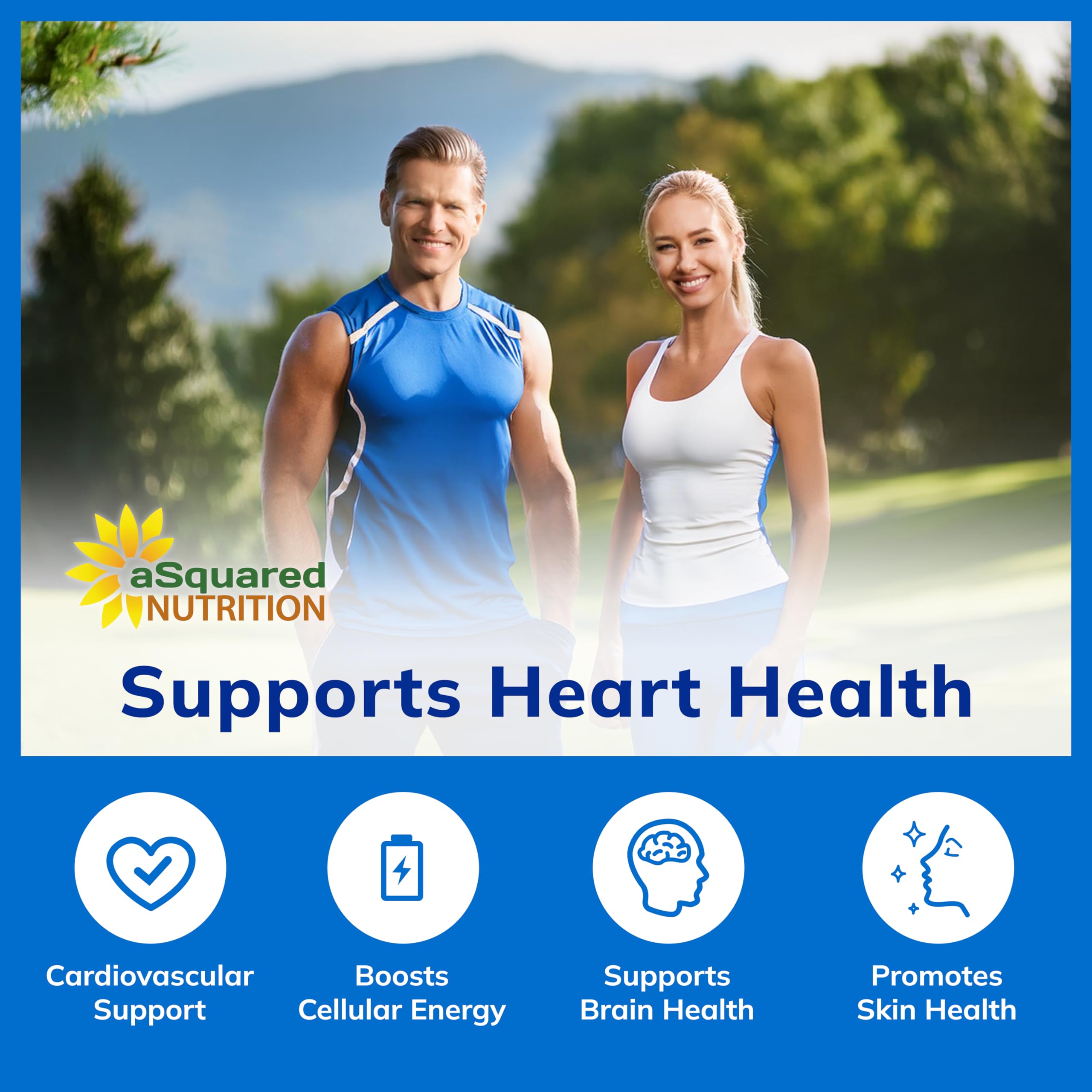 aSquared Nutrition CoQ10 (400mg Max Strength, 200 Capsules) - High Absorption Vegan Coenzyme Q10 Powder - Ubiquinone Supplement Pills, Extra Antioxidant CO Q-10 aSquared Nutrition buy supplements canada