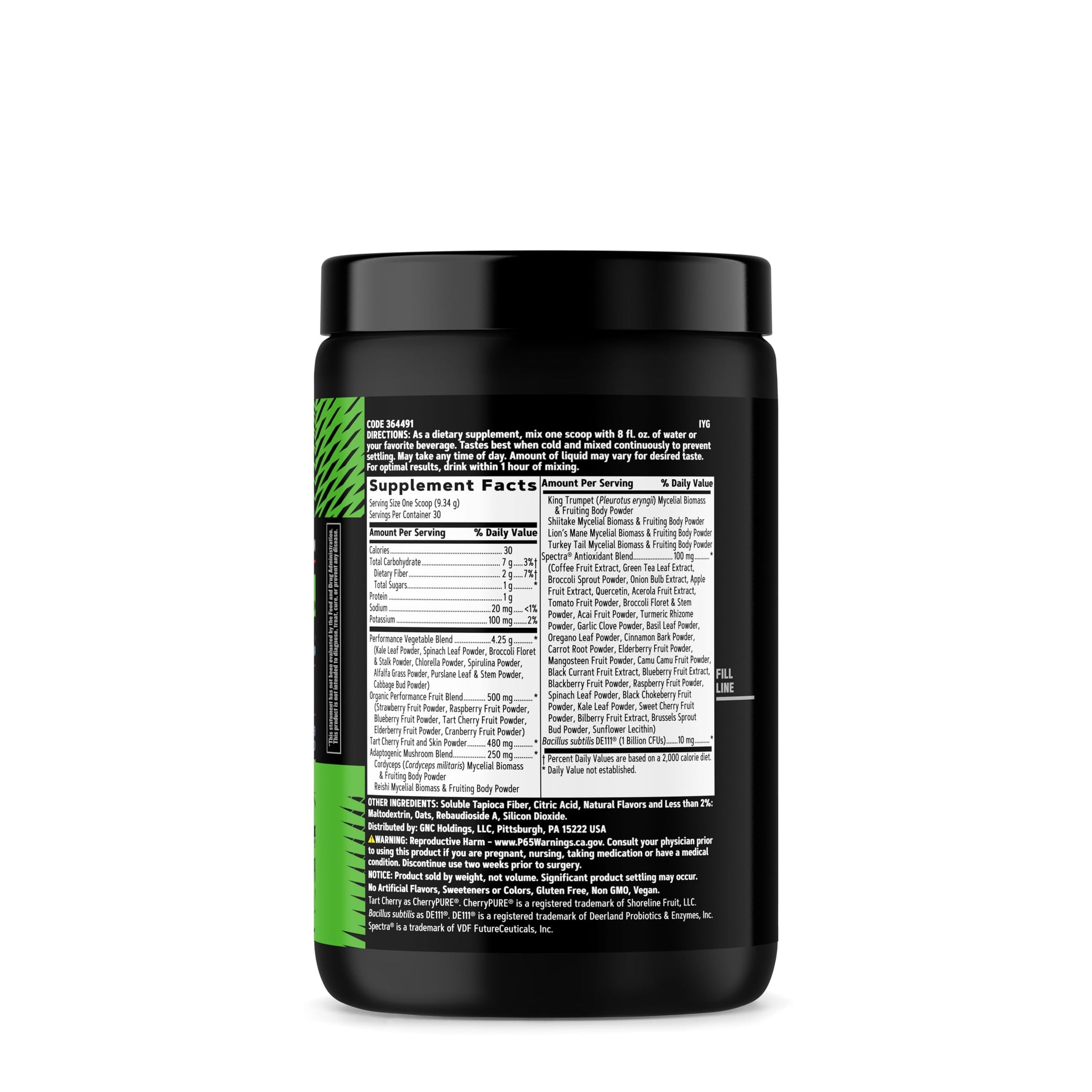 GNC AMP Amplified Greens Superfoods Performance Blend - Vegan Athlete Superfood Drink - Blueberry Pomegranate - 9.9 Oz (30 Servings) GNC buy supplements canada