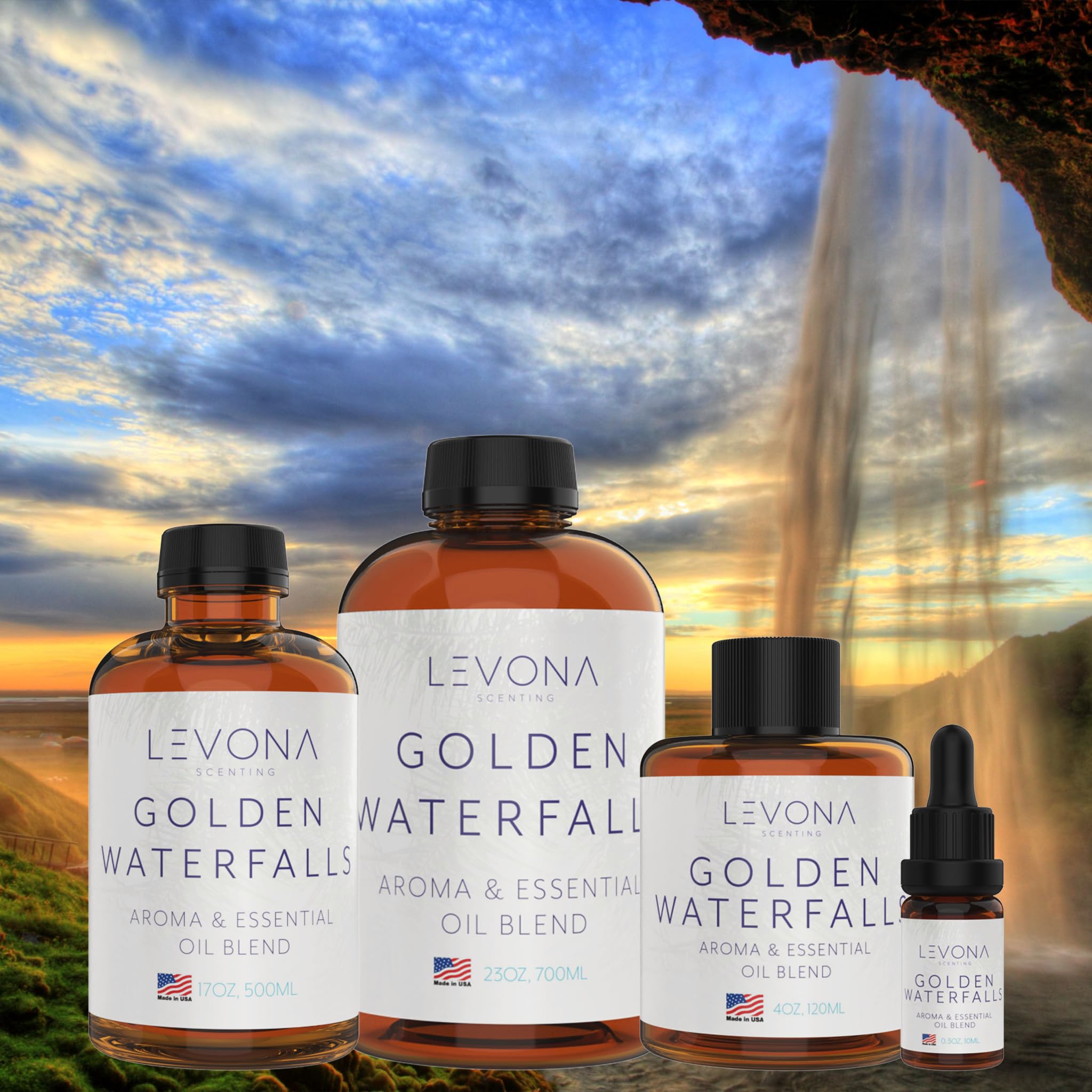 Levona Scent Pure Essential Oils for Diffusers for Home, Hotel & Office - Golden Waterfalls LEVONA SCENT buy supplements canada