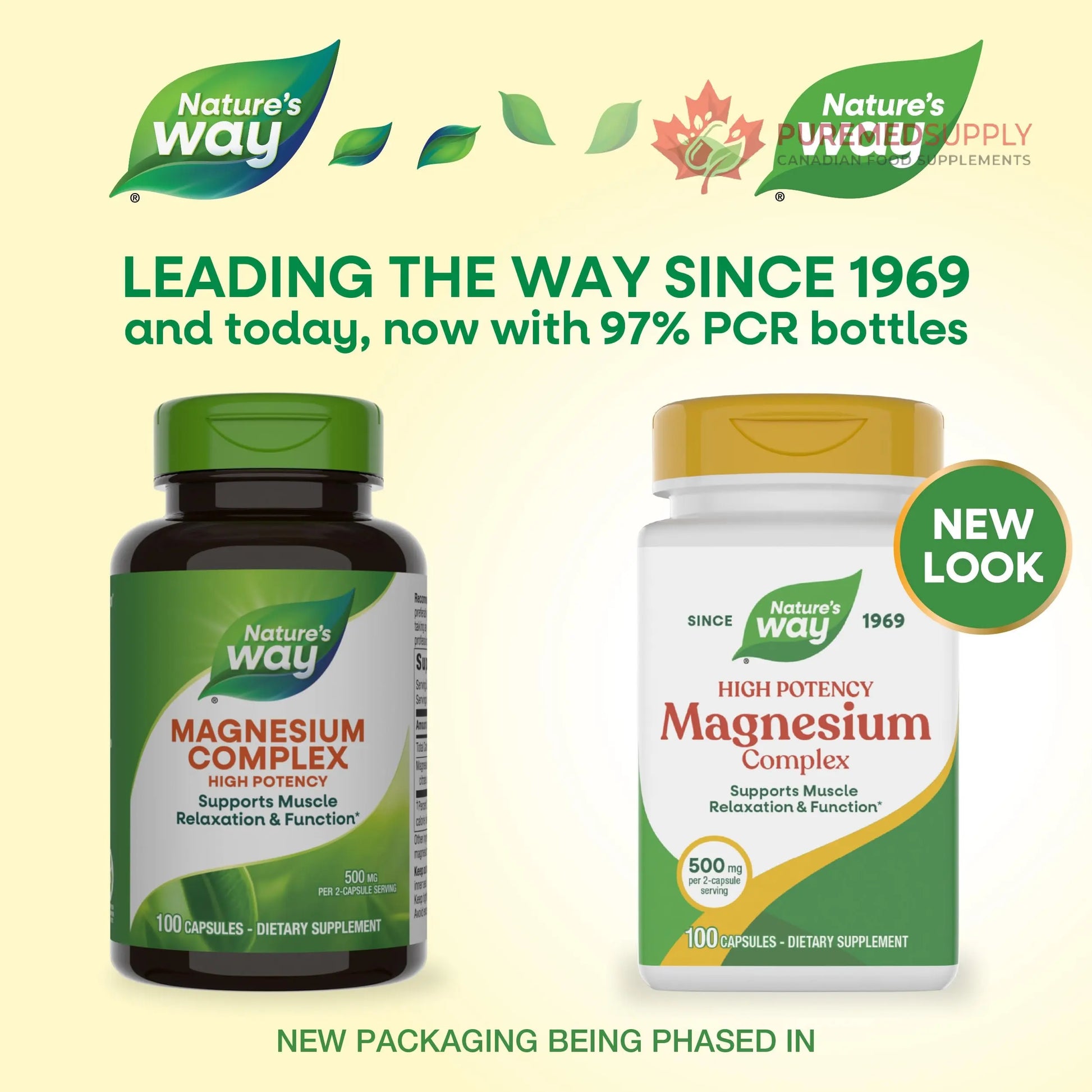 Nature's Way Magnesium Complex, Supports Muscle Relaxation*, Muscle Function*, Promotes a sense of Calm*, Magnesium Citrate and Oxide, 100 Capsules Nature's Way buy supplements canada